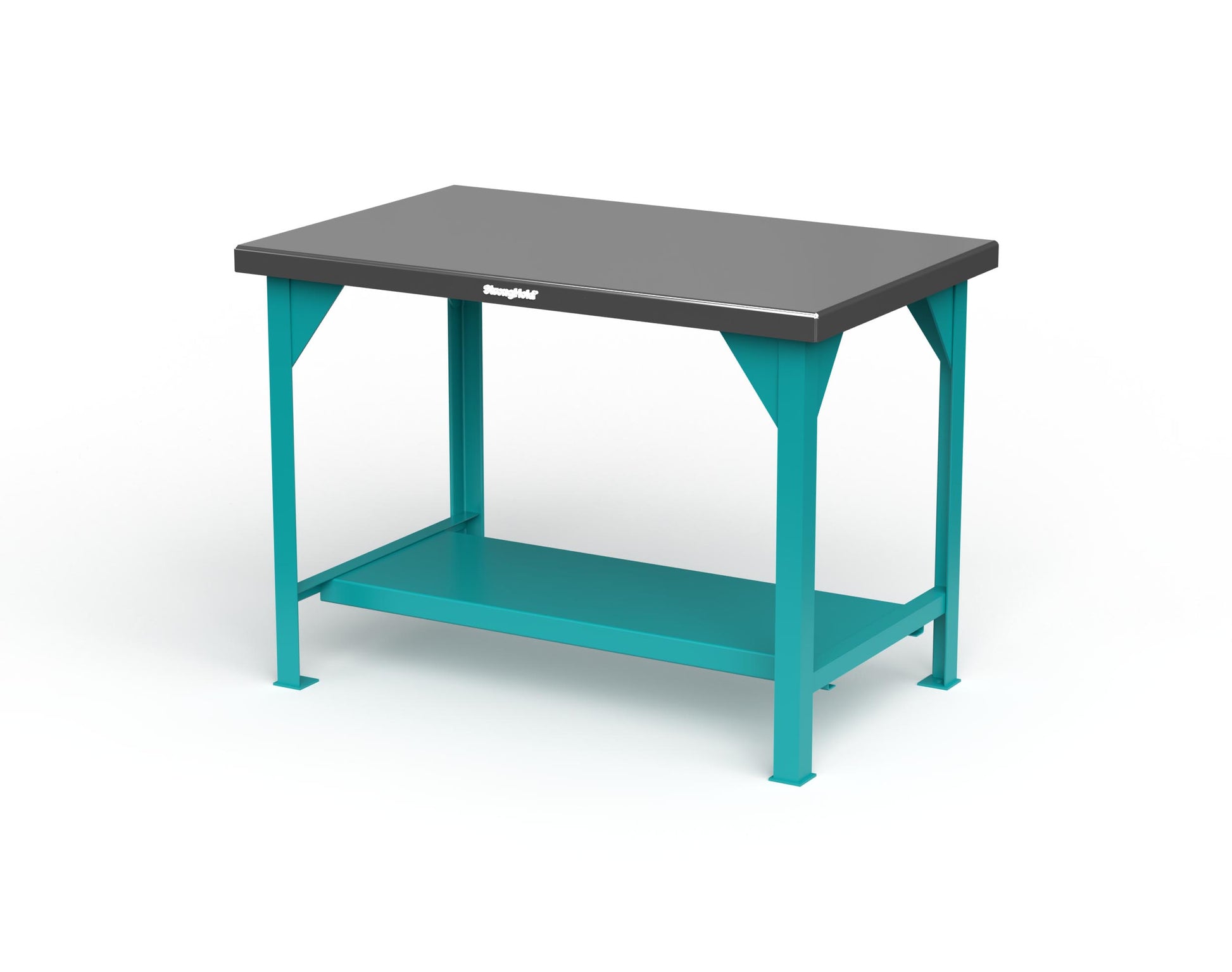 Extreme Duty 7 GA Shop Table with Stainless Steel Top, 1 Shelf - 48 In. W x 30 In. D x 34 In. H - T4830-SSTOP-5021