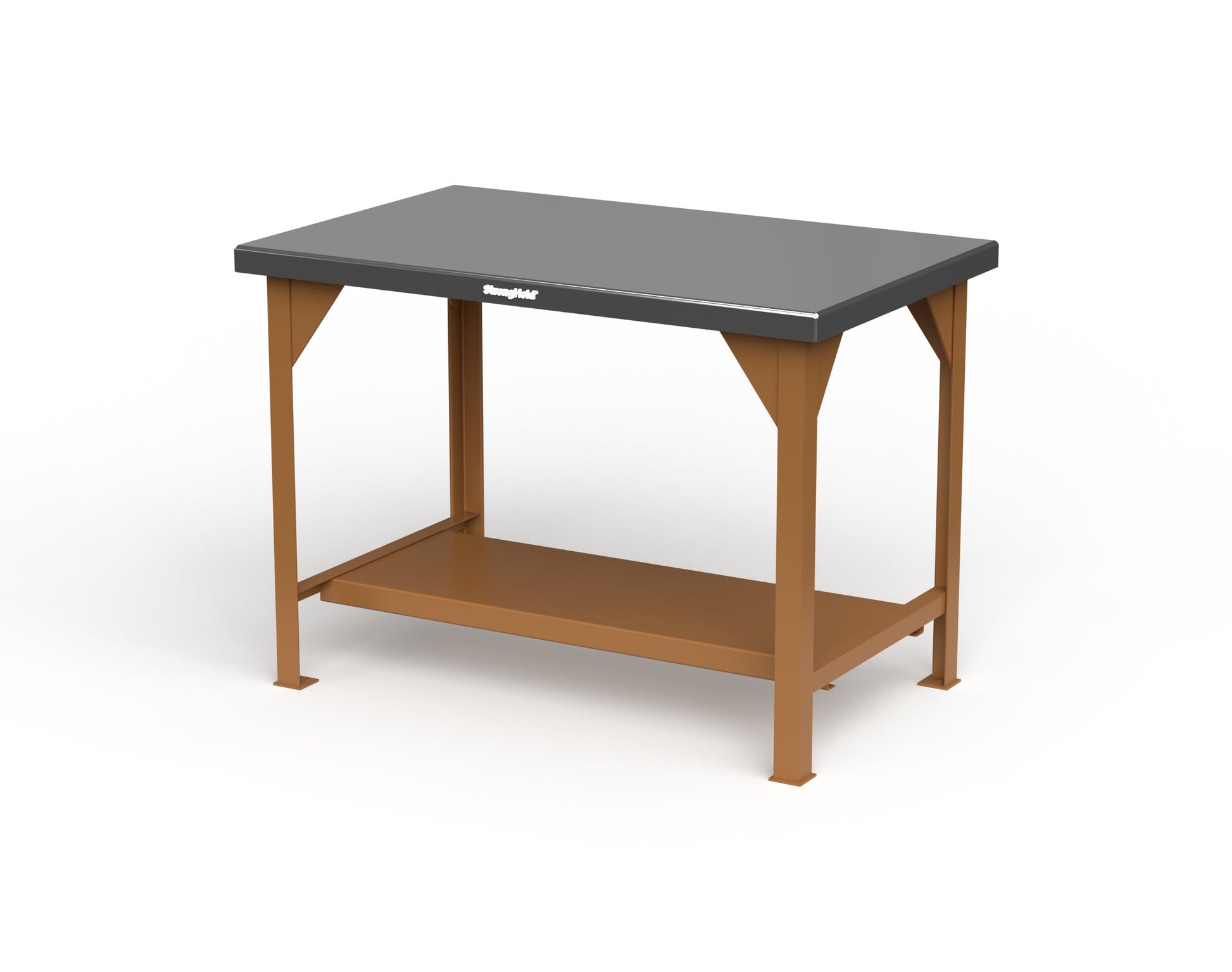 Extreme Duty 7 GA Shop Table with Stainless Steel Top, 1 Shelf - 48 In. W x 30 In. D x 34 In. H - T4830-SSTOP-8008
