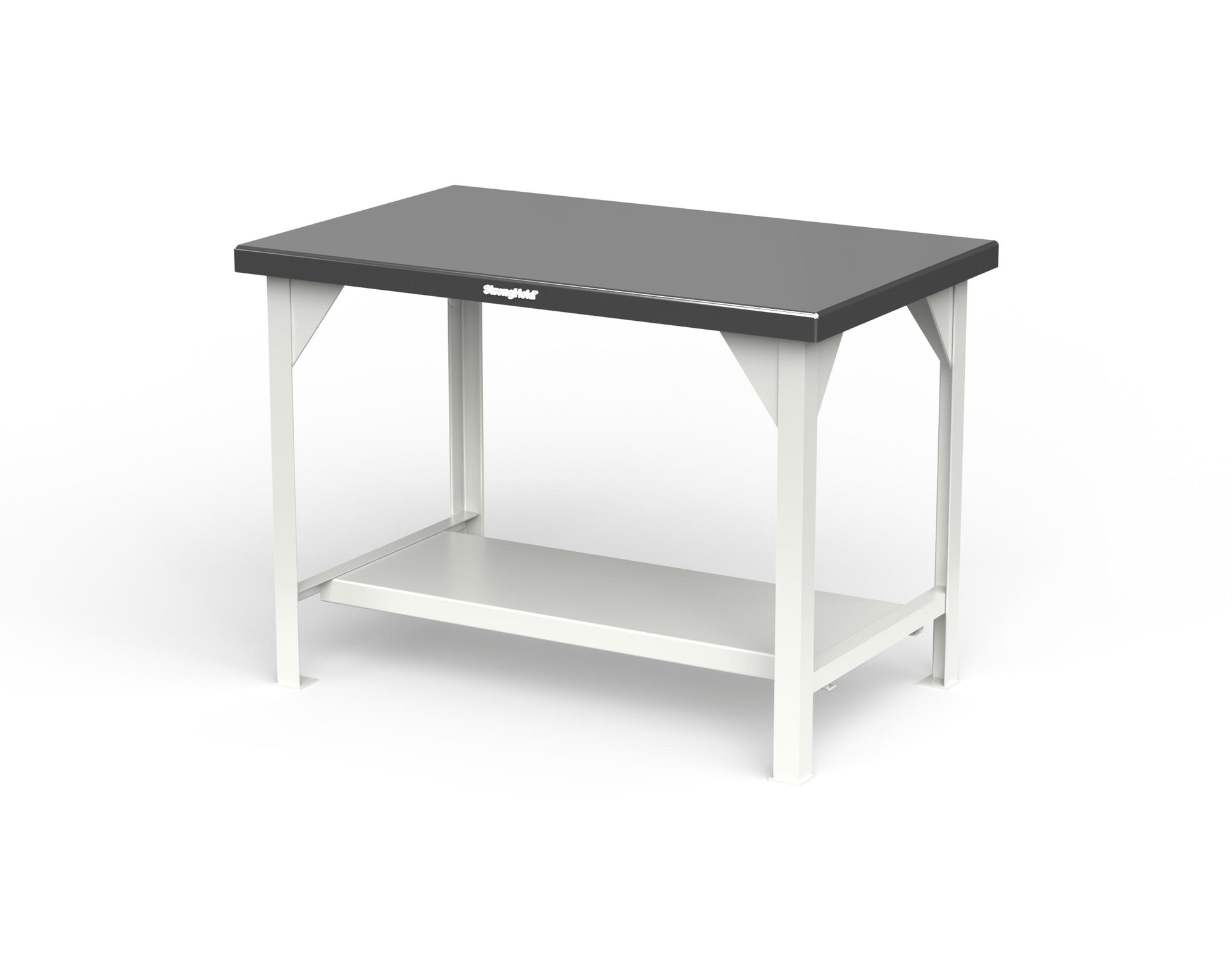 Extreme Duty 7 GA Shop Table with Stainless Steel Top, 1 Shelf - 48 In. W x 30 In. D x 34 In. H - T4830-SSTOP-9003