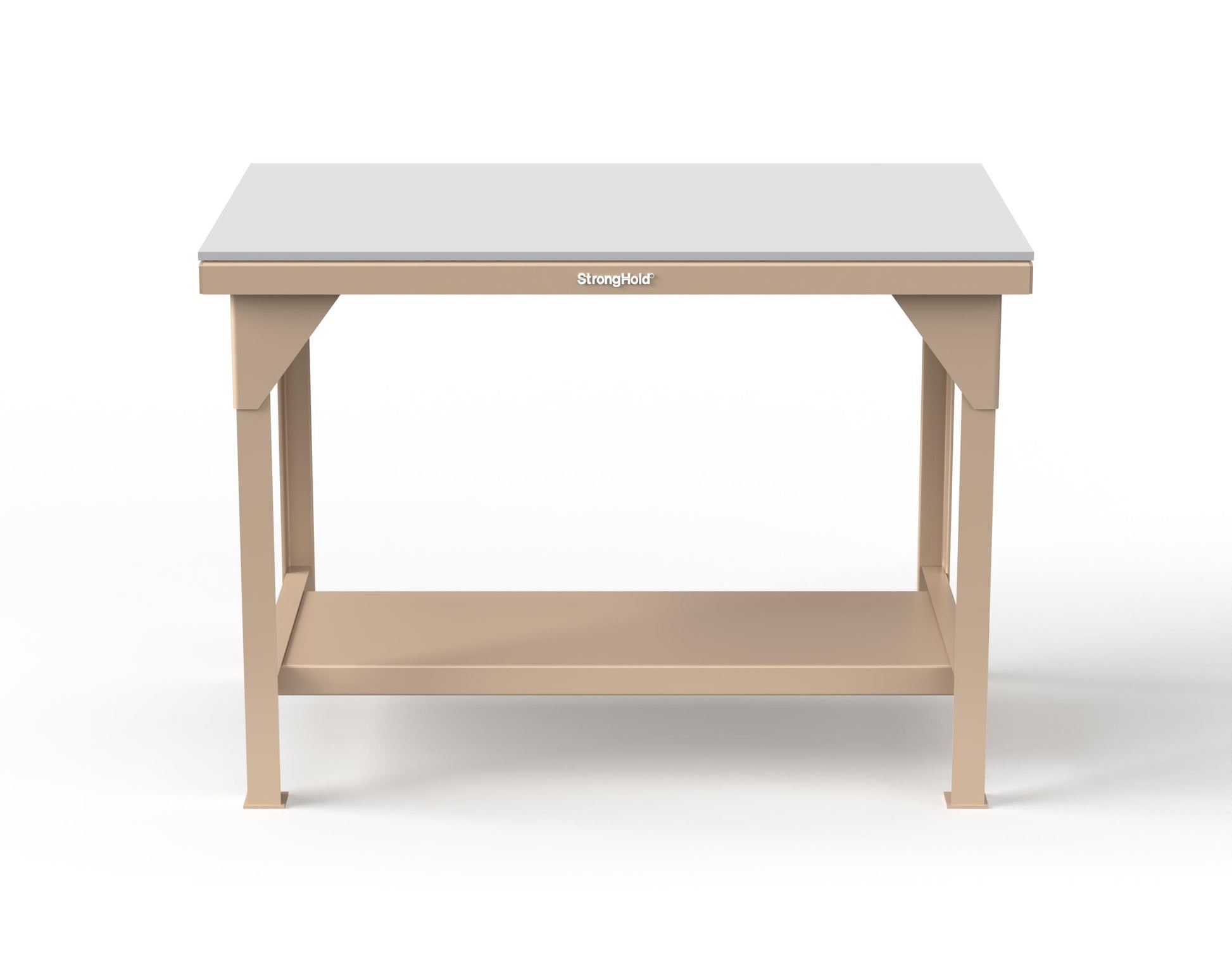 Extreme Duty 7 GA Shop Table with UHMW Top, 1 Shelf - 48 In. W x 30 In. D x 34 In. H - T4830-UHMW-1019