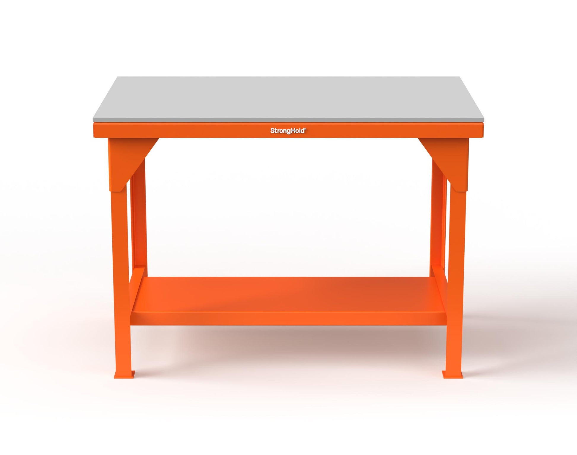 Extreme Duty 7 GA Shop Table with UHMW Top, 1 Shelf - 48 In. W x 30 In. D x 34 In. H - T4830-UHMW-2009