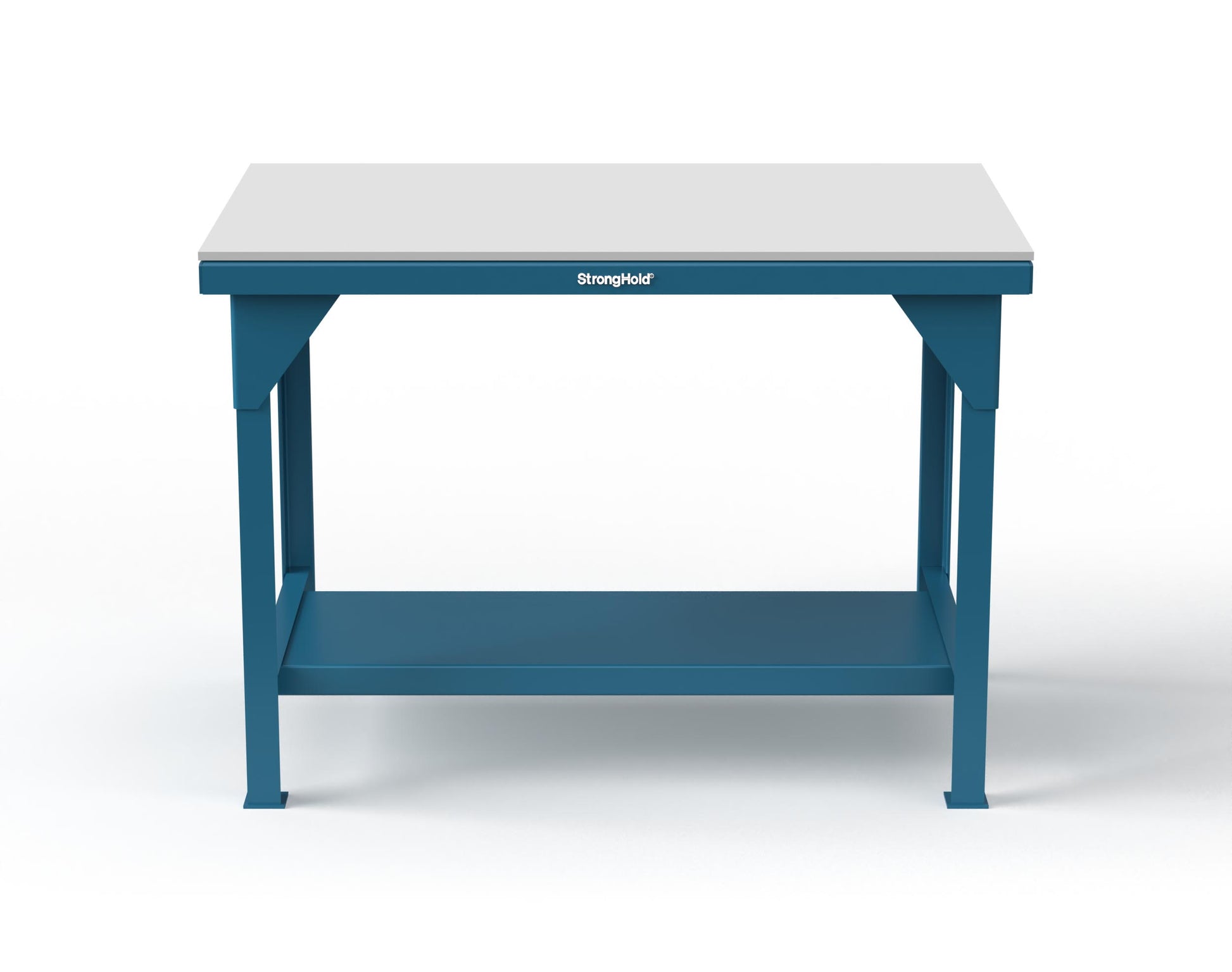 Extreme Duty 7 GA Shop Table with UHMW Top, 1 Shelf - 48 In. W x 30 In. D x 34 In. H - T4830-UHMW-5001