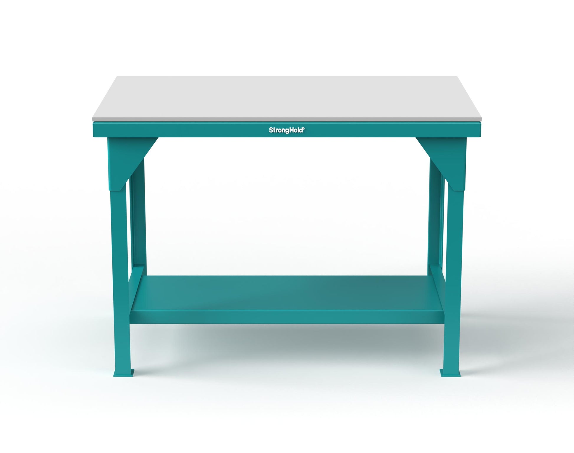 Extreme Duty 7 GA Shop Table with UHMW Top, 1 Shelf - 48 In. W x 30 In. D x 34 In. H - T4830-UHMW-5021