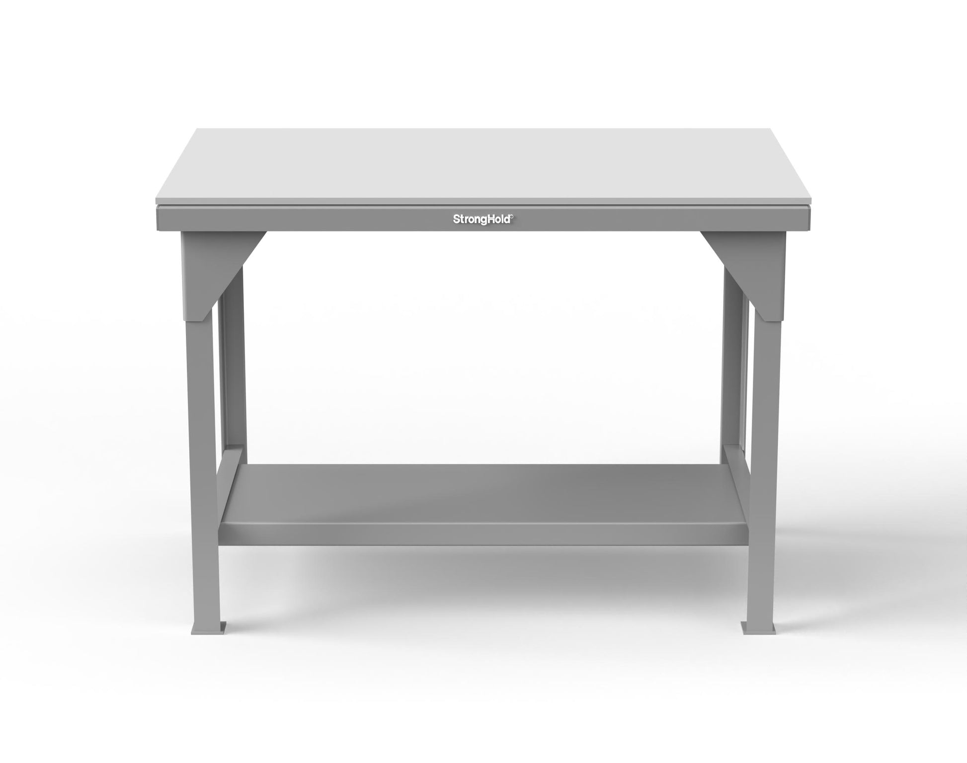 Extreme Duty 7 GA Shop Table with UHMW Top, 1 Shelf - 48 In. W x 30 In. D x 34 In. H - T4830-UHMW-7037