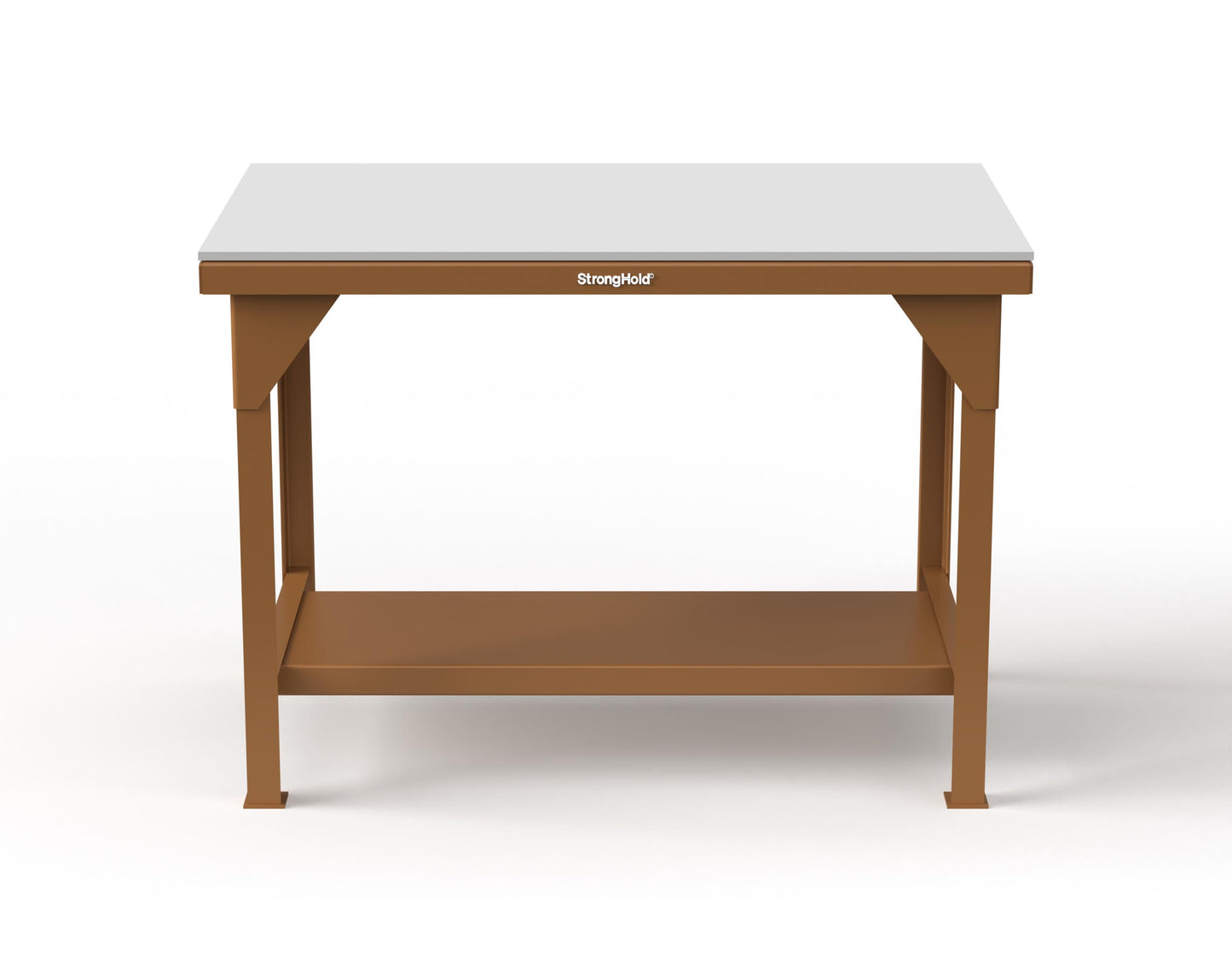 Extreme Duty 7 GA Shop Table with UHMW Top, 1 Shelf - 48 In. W x 30 In. D x 34 In. H - T4830-UHMW-8008