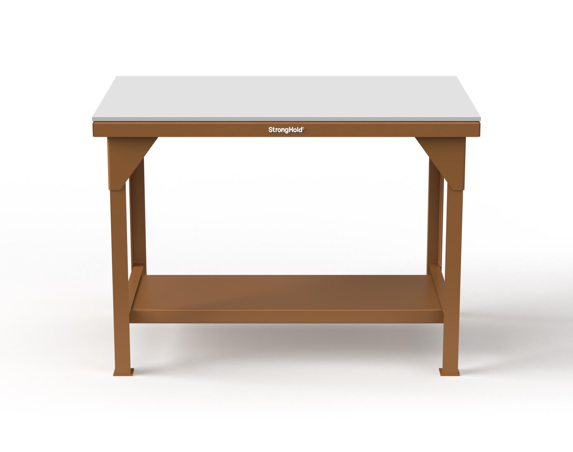 Extreme Duty 7 GA Shop Table with UHMW Top, 1 Shelf - 48 In. W x 30 In. D x 34 In. H - T4830-UHMW-8008
