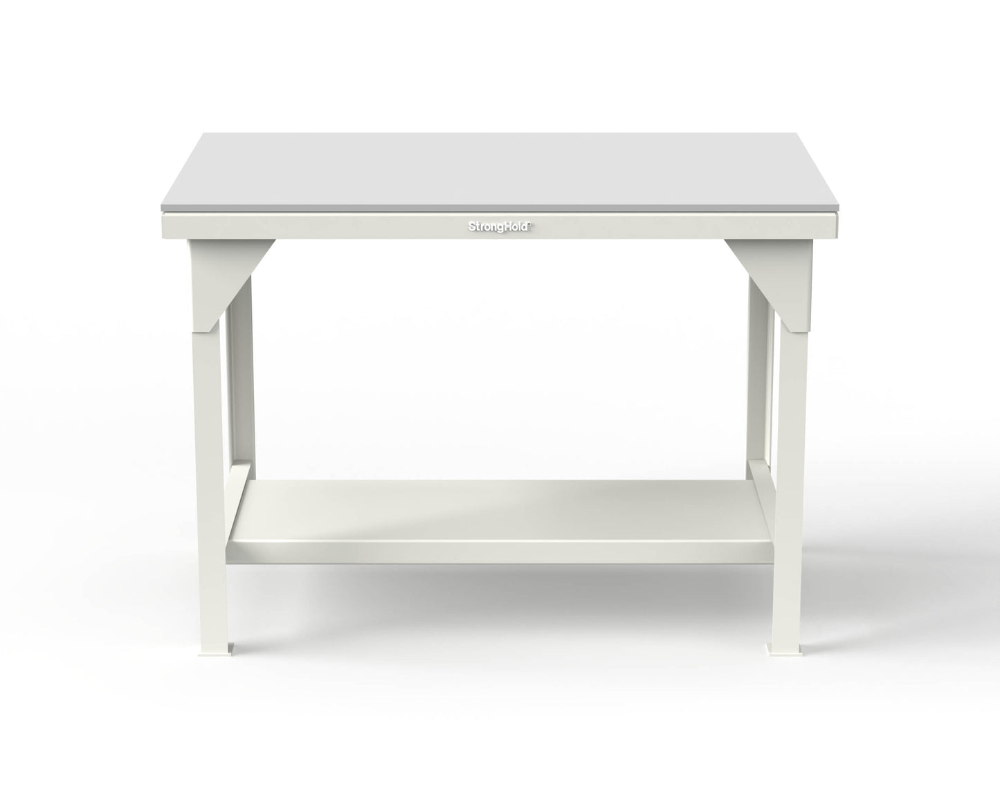 Extreme Duty 7 GA Shop Table with UHMW Top, 1 Shelf - 48 In. W x 30 In. D x 34 In. H - T4830-UHMW-9003