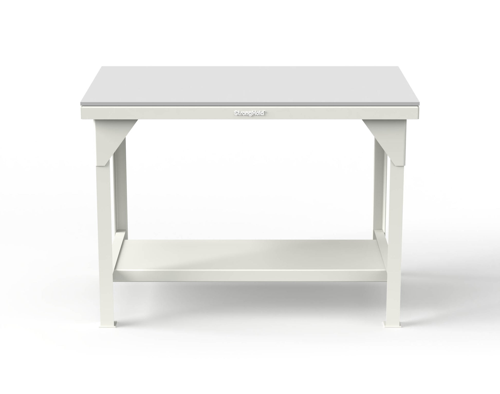 Extreme Duty 7 GA Shop Table with UHMW Top, 1 Shelf - 48 In. W x 30 In. D x 34 In. H - T4830-UHMW-9003