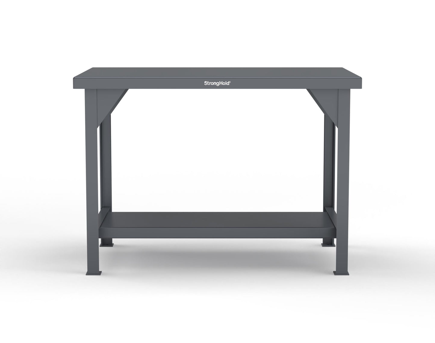 Extreme Duty 7 GA Shop Table with 1 Shelf - 48 In. W x 30 In. D x 34 In. H - T4830-7024