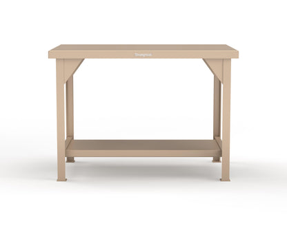 Extreme Duty 7 GA Shop Table with 1 Shelf - 48 In. W x 30 In. D x 34 In. H - T4830-1019