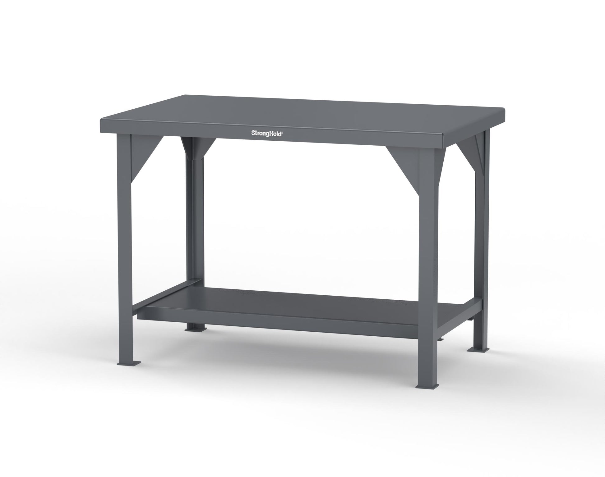 Extreme Duty 7 GA Shop Table with 1 Shelf - 48 In. W x 30 In. D x 34 In. H - T4830-7024