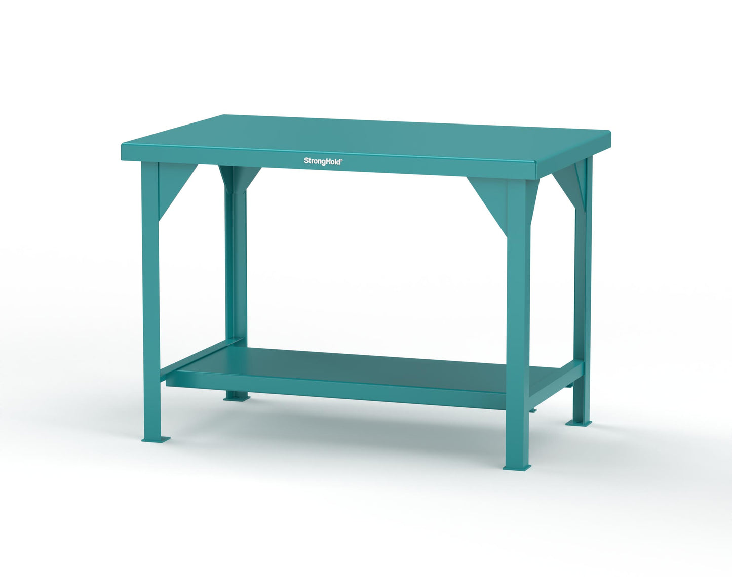 Extreme Duty 7 GA Shop Table with 1 Shelf - 48 In. W x 30 In. D x 34 In. H - T4830-5021