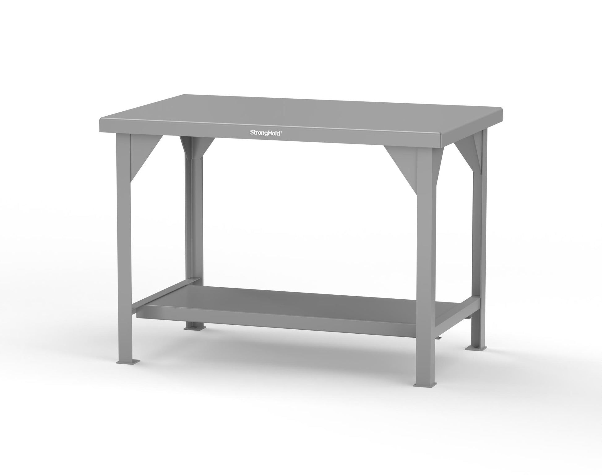 Extreme Duty 7 GA Shop Table with 1 Shelf - 48 In. W x 30 In. D x 34 In. H - T4830-7037