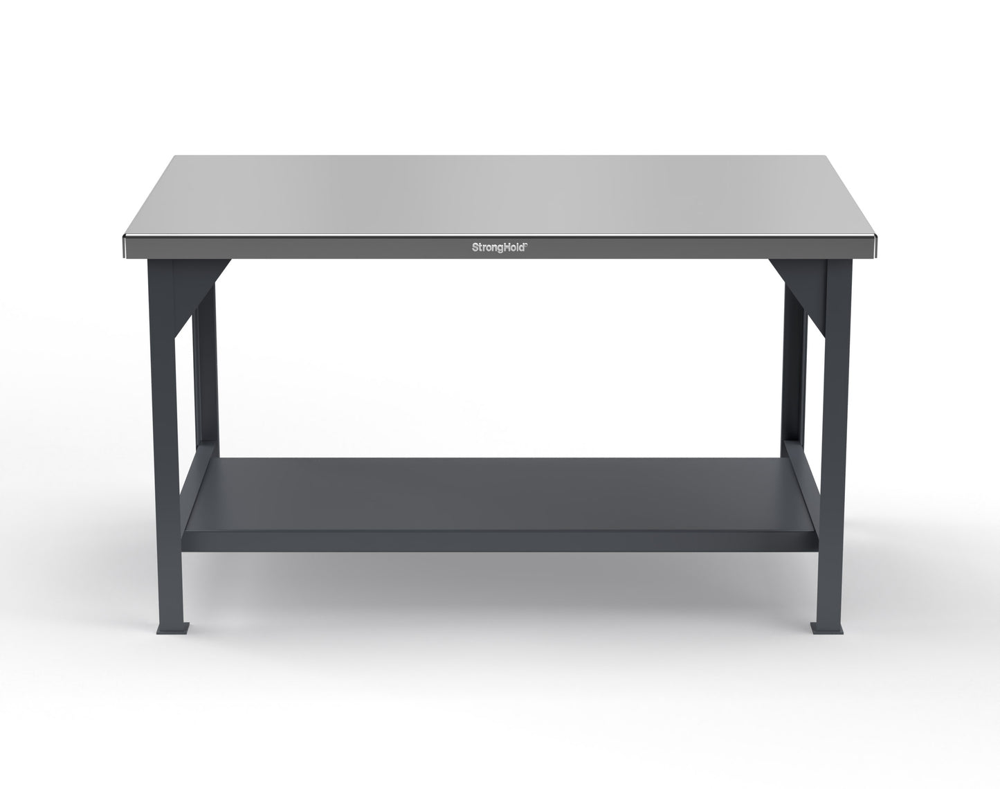 Extreme Duty 7 GA Shop Table with Stainless Steel Top, 1 Shelf - 60 In. W x 36 In. D x 34 In. H - T6036-SSTOP-7024 - T6036-SSTOP-7024