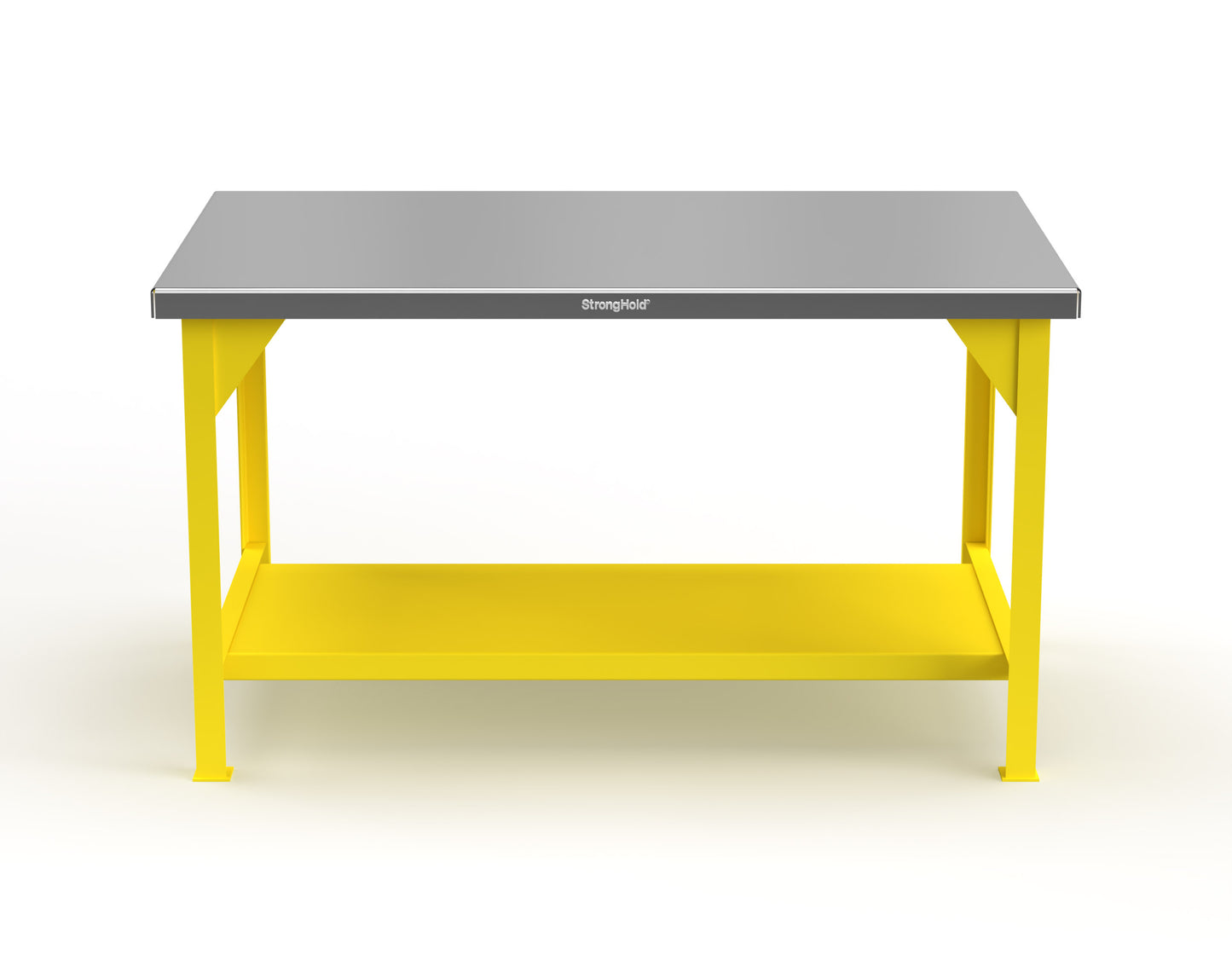 Extreme Duty 7 GA Shop Table with Stainless Steel Top, 1 Shelf - 60 In. W x 36 In. D x 34 In. H - T6036-SSTOP-7024 - T6036-SSTOP-1021