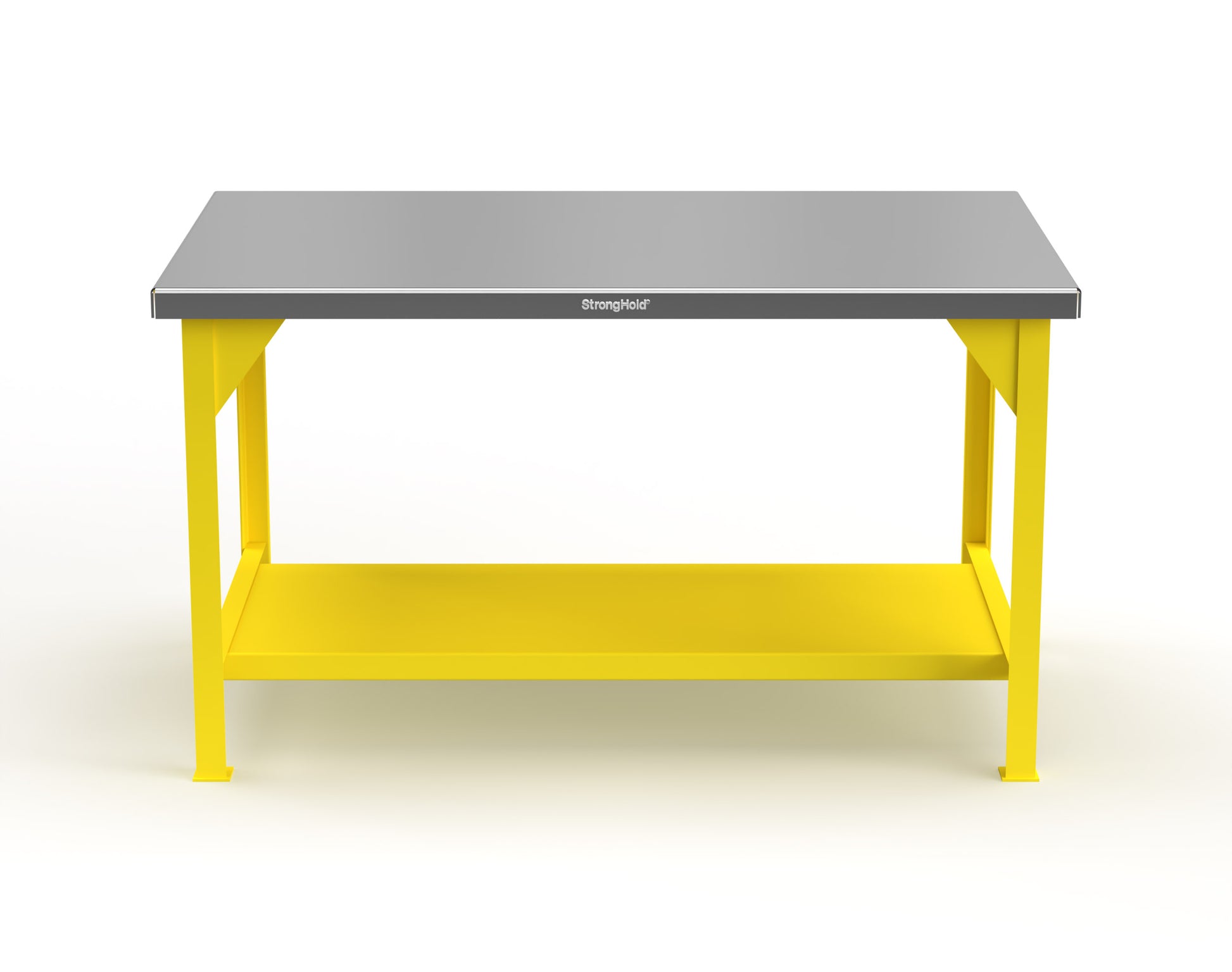 Extreme Duty 7 GA Shop Table with Stainless Steel Top, 1 Shelf - 60 In. W x 36 In. D x 34 In. H - T6036-SSTOP-7024 - T6036-SSTOP-1021