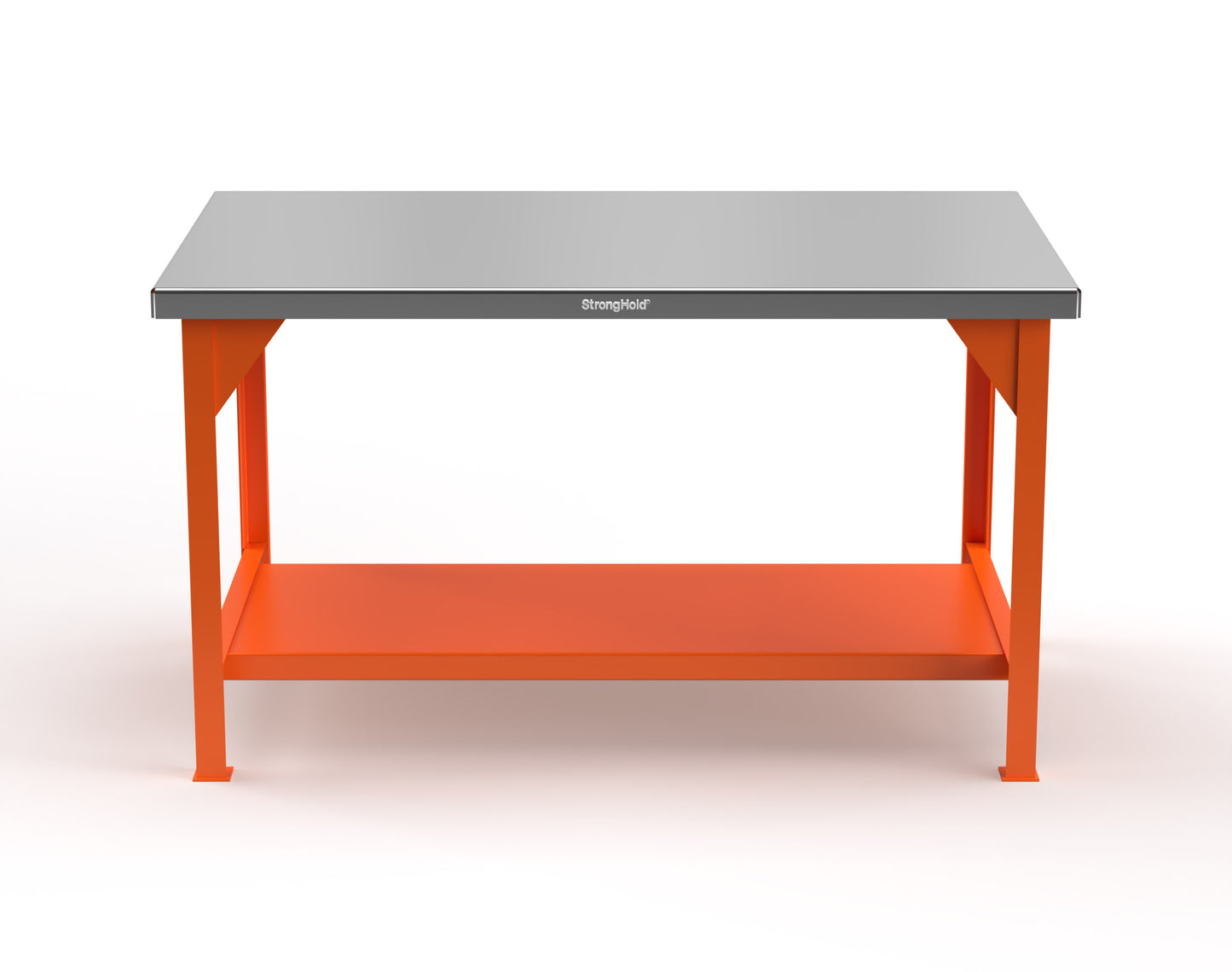 Extreme Duty 7 GA Shop Table with Stainless Steel Top, 1 Shelf - 60 In. W x 36 In. D x 34 In. H - T6036-SSTOP-7024 - T6036-SSTOP-2009