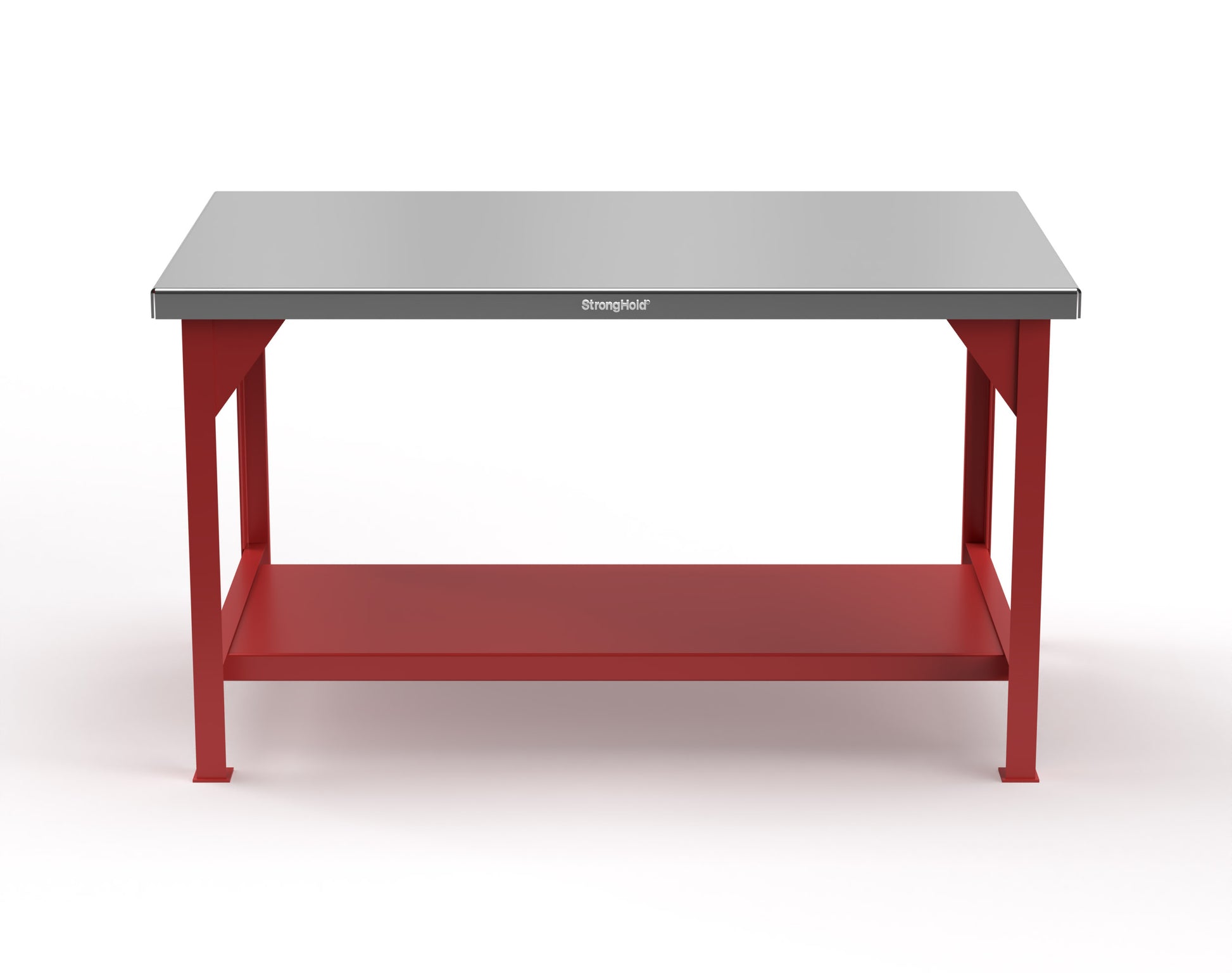 Extreme Duty 7 GA Shop Table with Stainless Steel Top, 1 Shelf - 60 In. W x 36 In. D x 34 In. H - T6036-SSTOP-7024 - T6036-SSTOP-3001