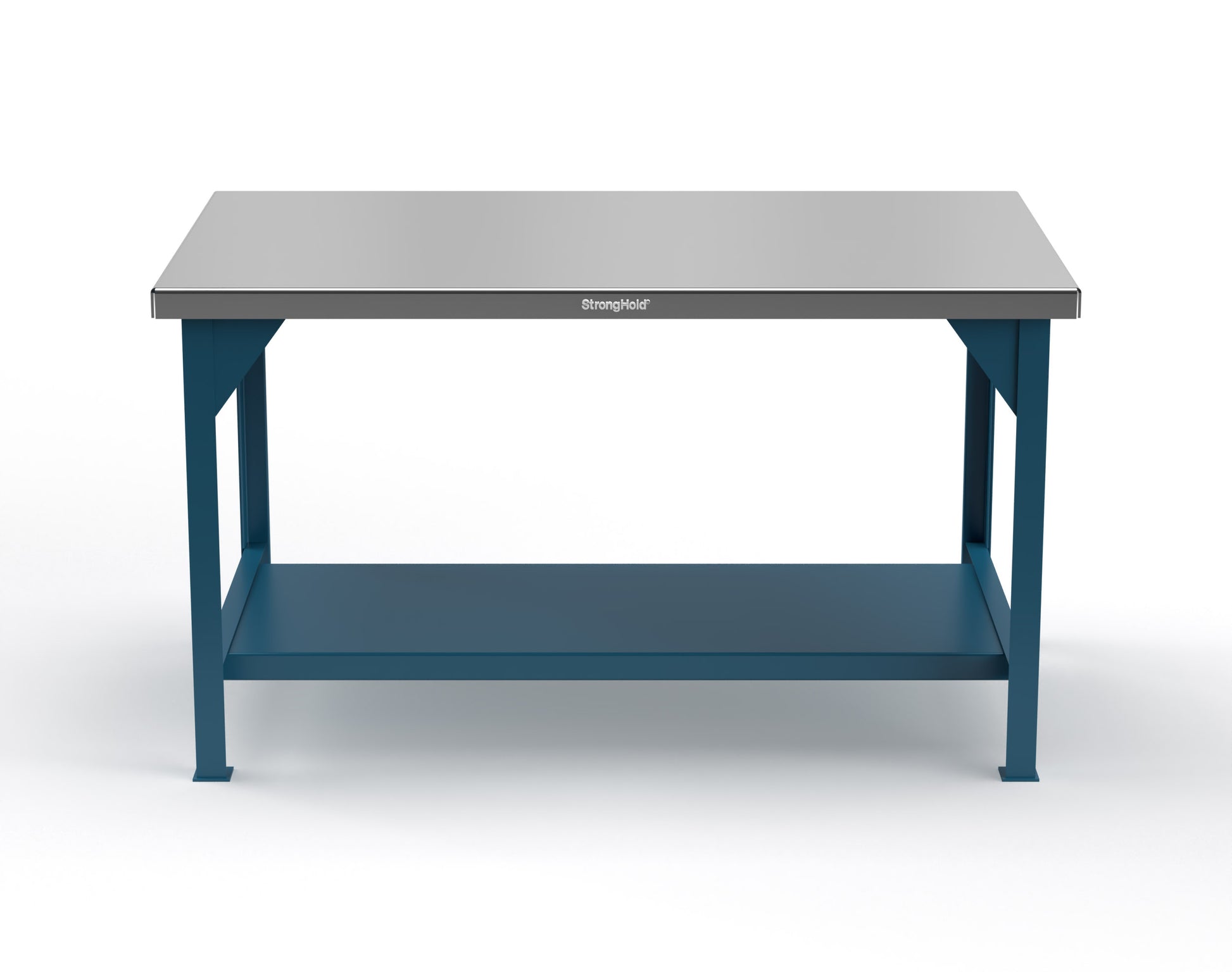 Extreme Duty 7 GA Shop Table with Stainless Steel Top, 1 Shelf - 60 In. W x 36 In. D x 34 In. H - T6036-SSTOP-7024 - T6036-SSTOP-5001