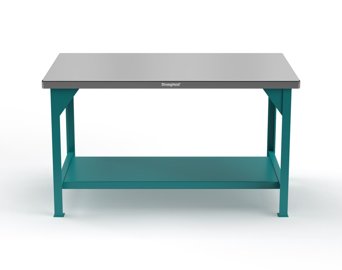 Extreme Duty 7 GA Shop Table with Stainless Steel Top, 1 Shelf - 60 In. W x 36 In. D x 34 In. H - T6036-SSTOP-7024 - T6036-SSTOP-5021
