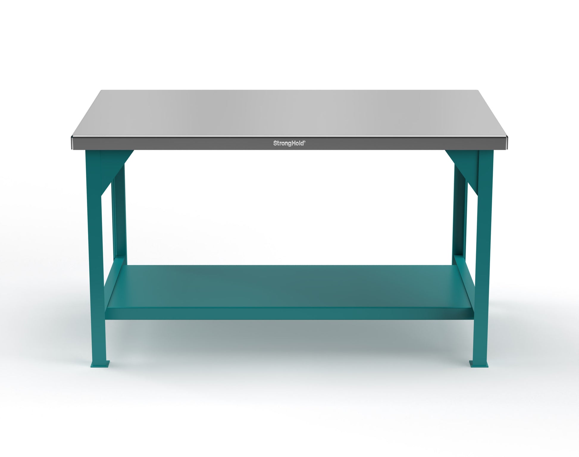 Extreme Duty 7 GA Shop Table with Stainless Steel Top, 1 Shelf - 60 In. W x 36 In. D x 34 In. H - T6036-SSTOP-7024 - T6036-SSTOP-5021