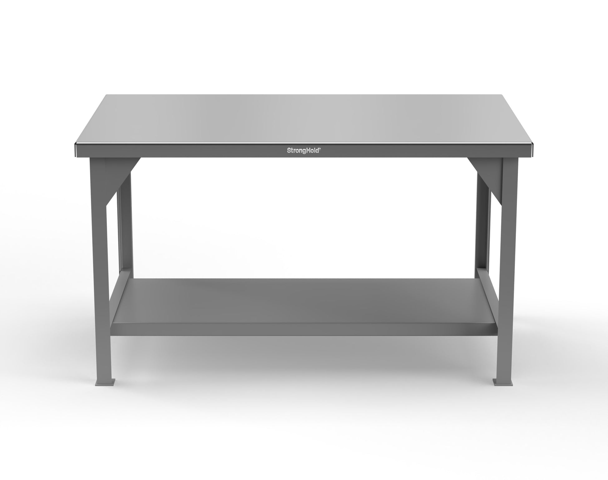 Extreme Duty 7 GA Shop Table with Stainless Steel Top, 1 Shelf - 60 In. W x 36 In. D x 34 In. H - T6036-SSTOP-7024 - T6036-SSTOP-7037