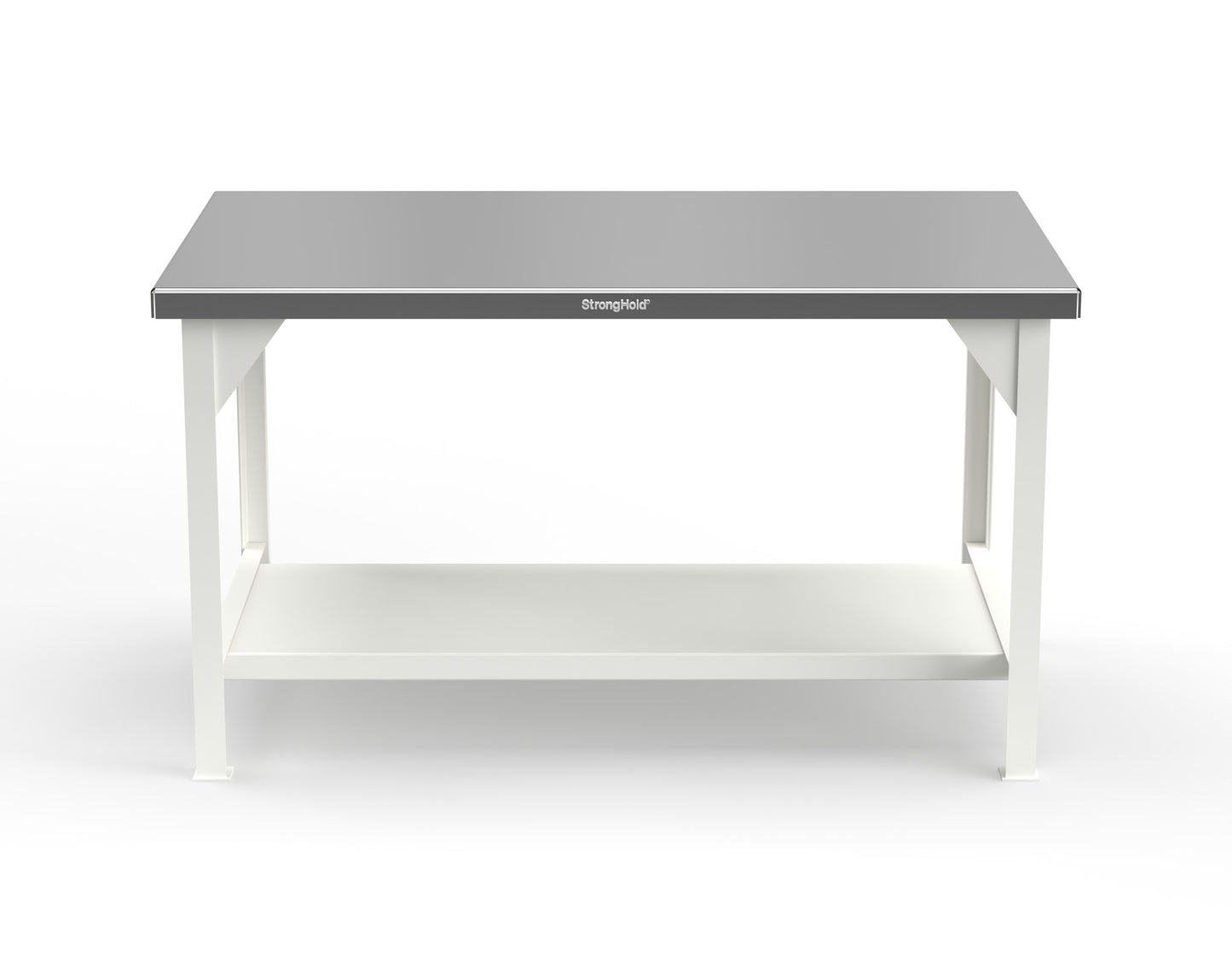 Extreme Duty 7 GA Shop Table with Stainless Steel Top, 1 Shelf - 60 In. W x 36 In. D x 34 In. H - T6036-SSTOP-7024 - T6036-SSTOP-9003
