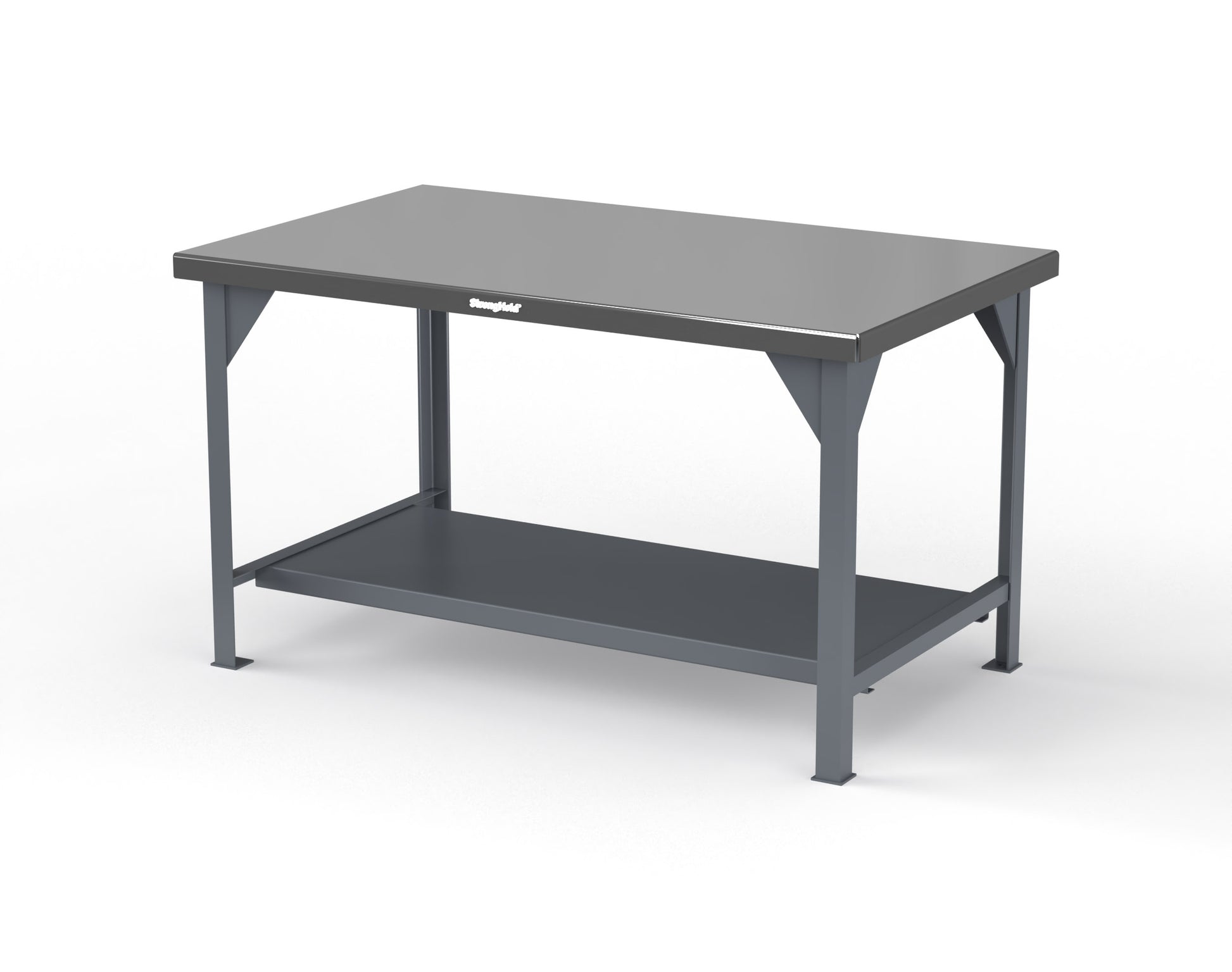 Extreme Duty 7 GA Shop Table with Stainless Steel Top, 1 Shelf - 60 In. W x 36 In. D x 34 In. H - T6036-SSTOP-7024 - T6036-SSTOP-7024