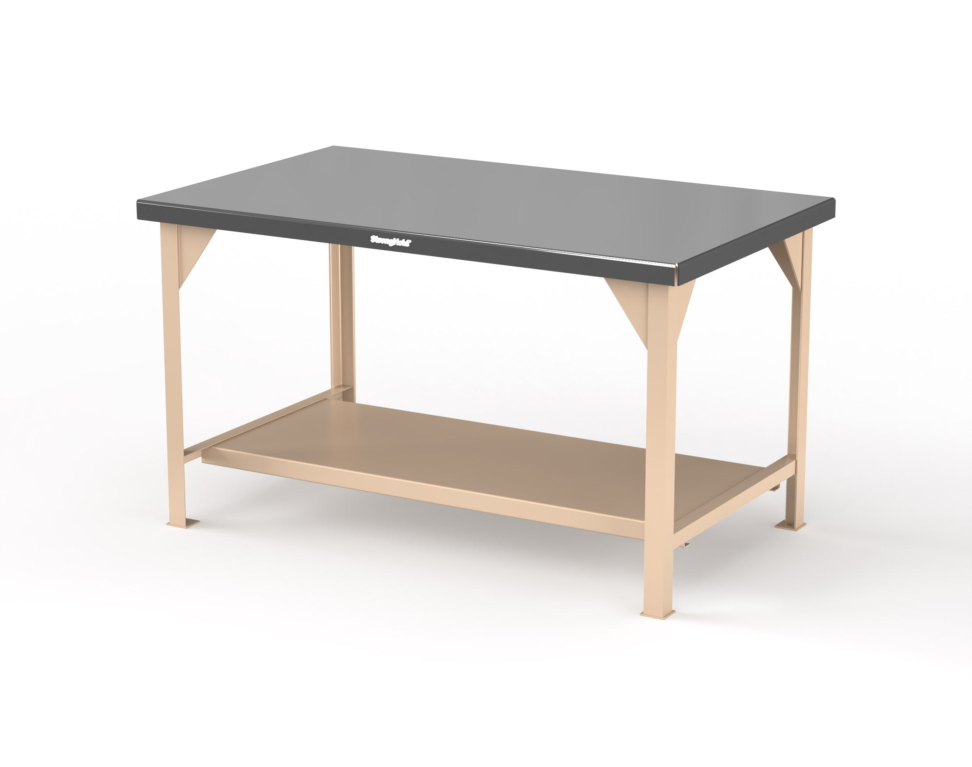 Extreme Duty 7 GA Shop Table with Stainless Steel Top, 1 Shelf - 60 In. W x 36 In. D x 34 In. H - T6036-SSTOP-7024 - T6036-SSTOP-1019