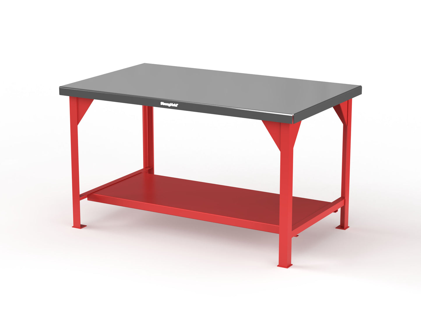 Extreme Duty 7 GA Shop Table with Stainless Steel Top, 1 Shelf - 60 In. W x 36 In. D x 34 In. H - T6036-SSTOP-7024 - T6036-SSTOP-3001