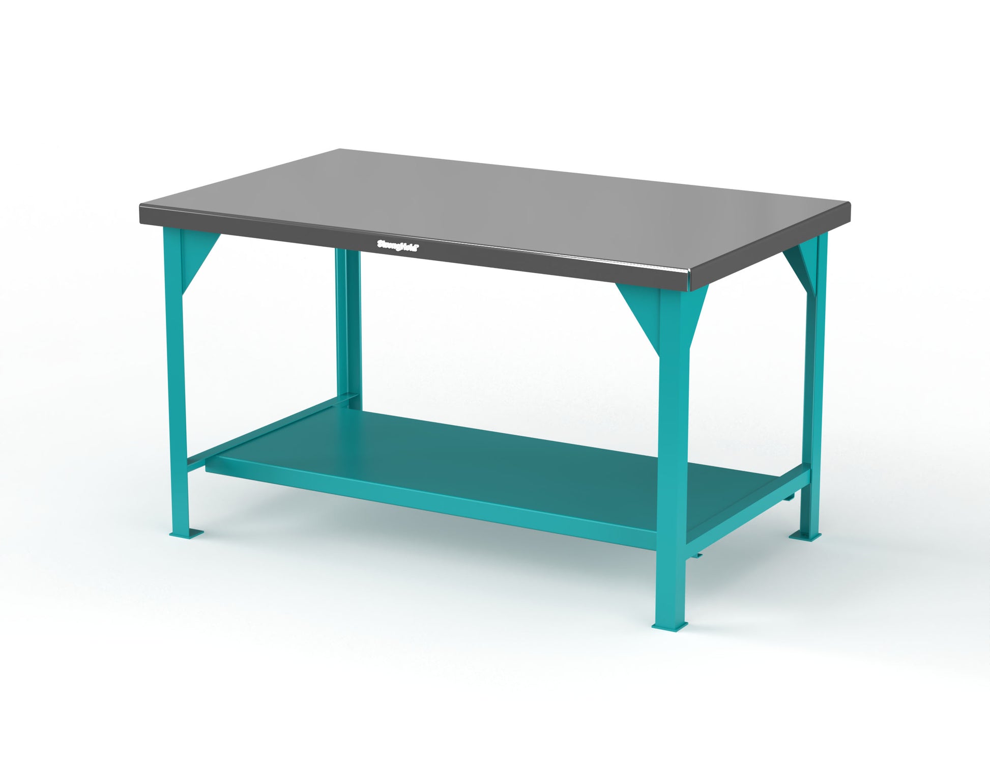 Extreme Duty 7 GA Shop Table with Stainless Steel Top, 1 Shelf - 60 In. W x 36 In. D x 34 In. H - T6036-SSTOP-7024 - T6036-SSTOP-5021