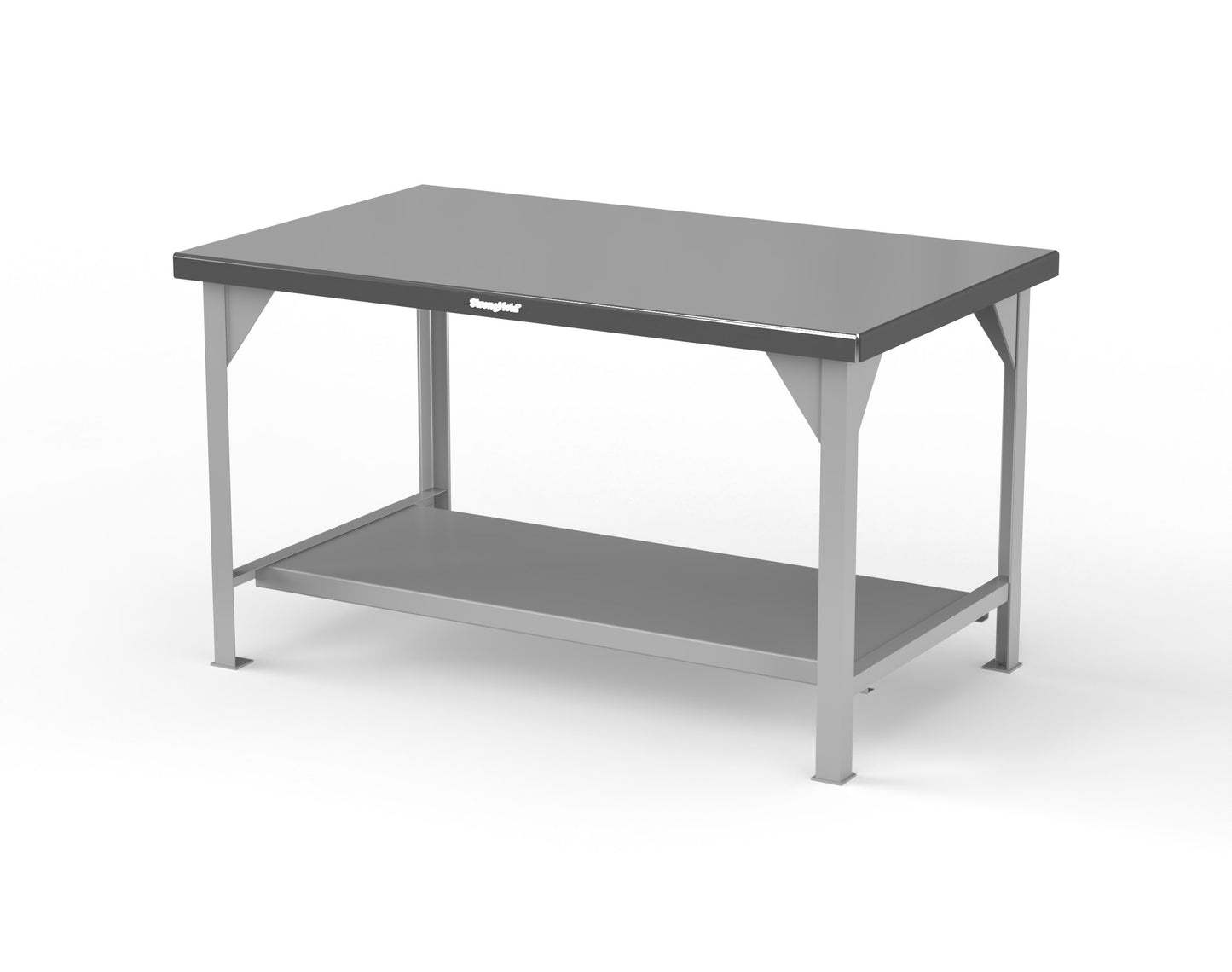 Extreme Duty 7 GA Shop Table with Stainless Steel Top, 1 Shelf - 60 In. W x 36 In. D x 34 In. H - T6036-SSTOP-7024 - T6036-SSTOP-7037