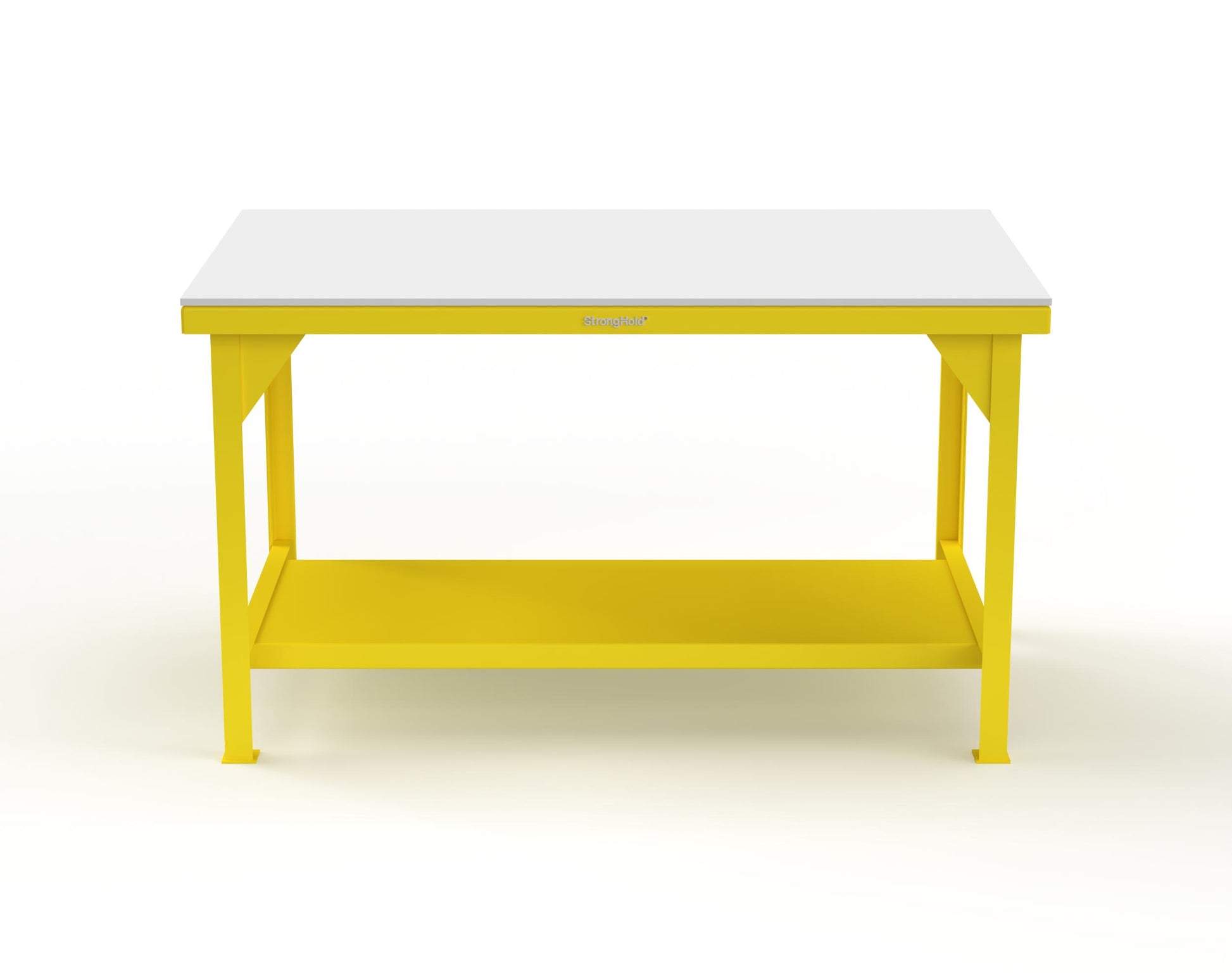 Extreme Duty 7 GA Shop Table with UHMW Top, 1 Shelf - 60 In. W x 36 In. D x 34 In. H - T6036-UHMW-1021