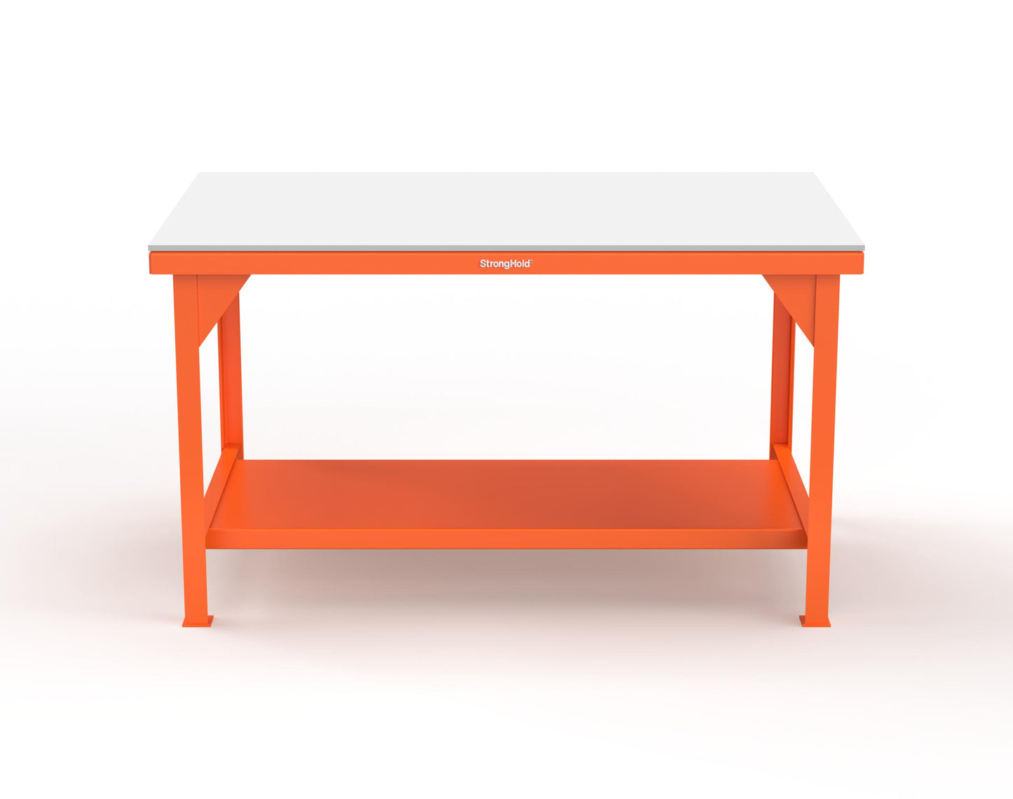 Extreme Duty 7 GA Shop Table with UHMW Top, 1 Shelf - 60 In. W x 36 In. D x 34 In. H - T6036-UHMW-2009
