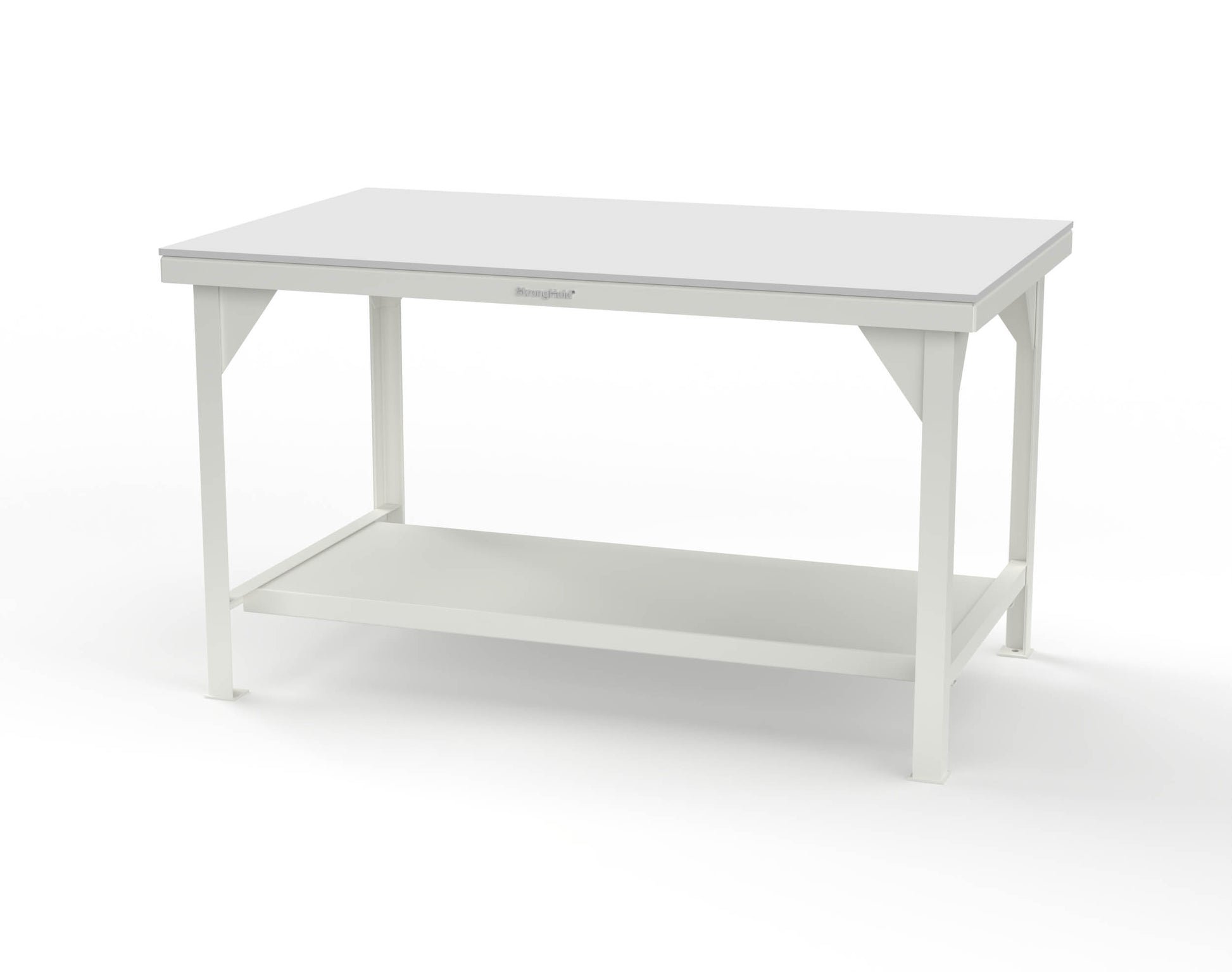 Extreme Duty 7 GA Shop Table with UHMW Top, 1 Shelf - 60 In. W x 36 In. D x 34 In. H - T6036-UHMW-9003