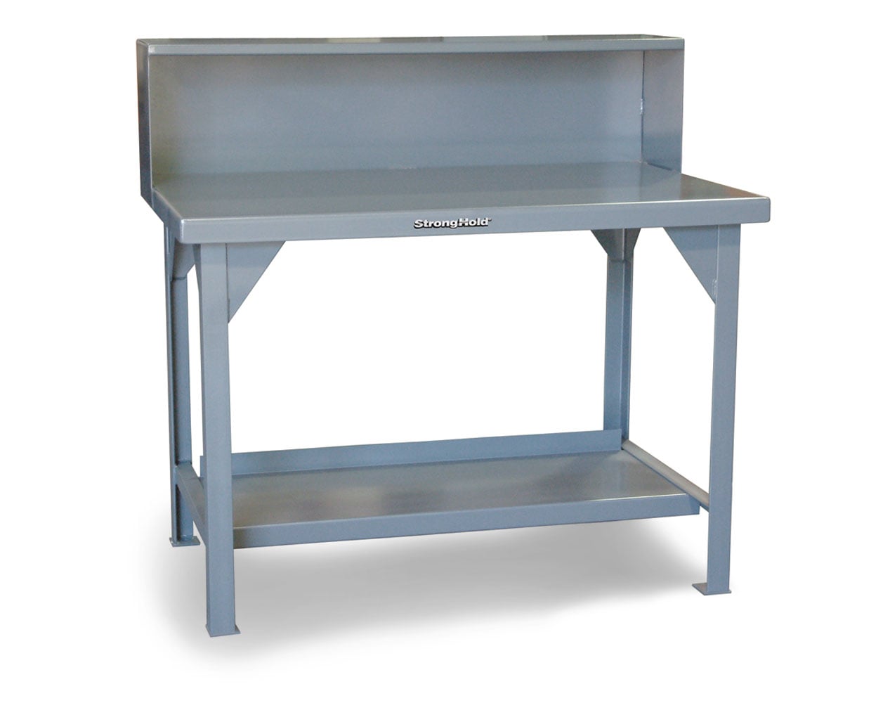 Extreme Duty 7 GA Shop Table with Riser Shelf - 48 In. W x 30 In. D x 46 In. H
