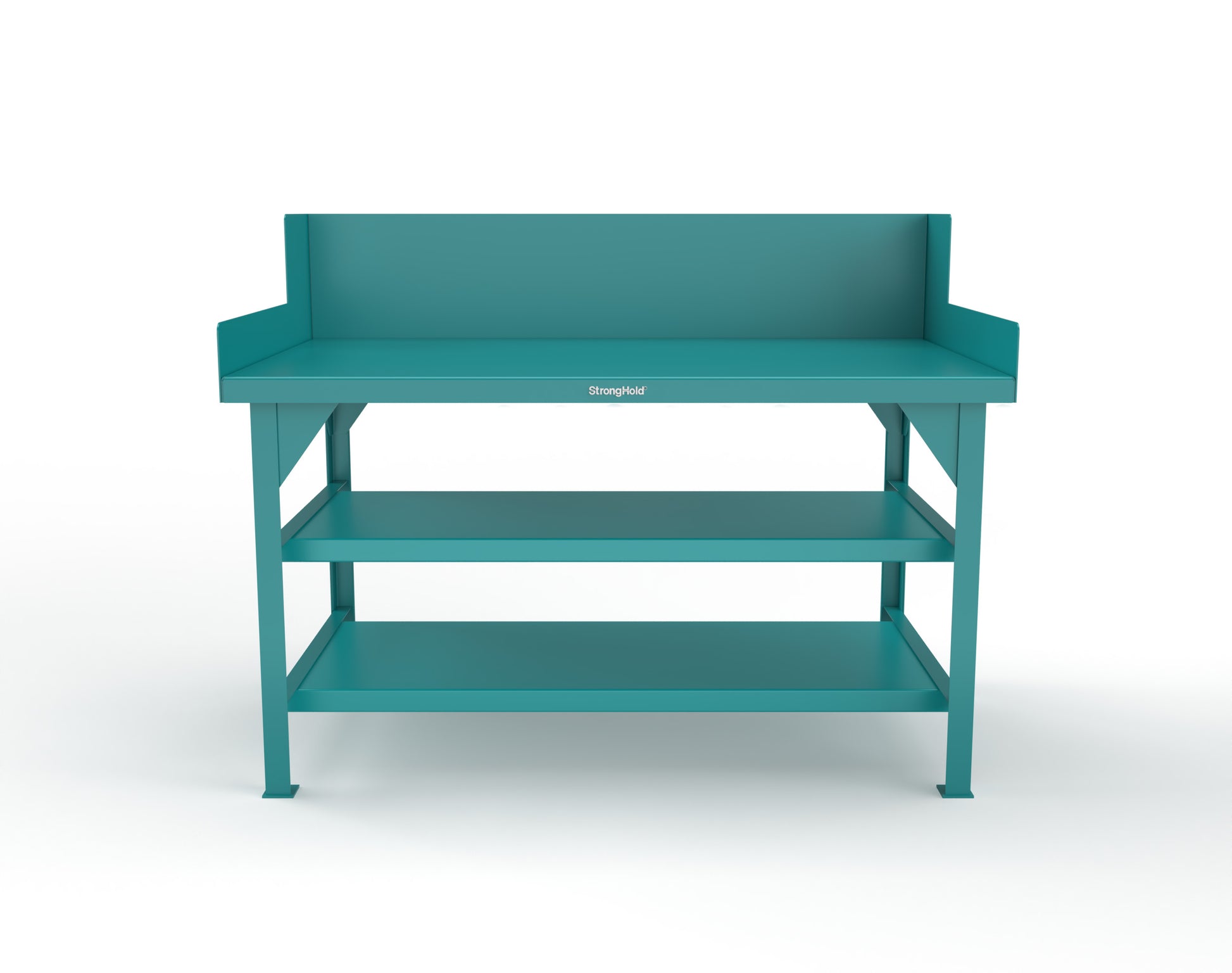 Extreme Duty 7 GA Shop Table with Side Guards, 2 Shelves - 60 In. W x 36 In. D x 46 In. H - T6036S/SG-5021
