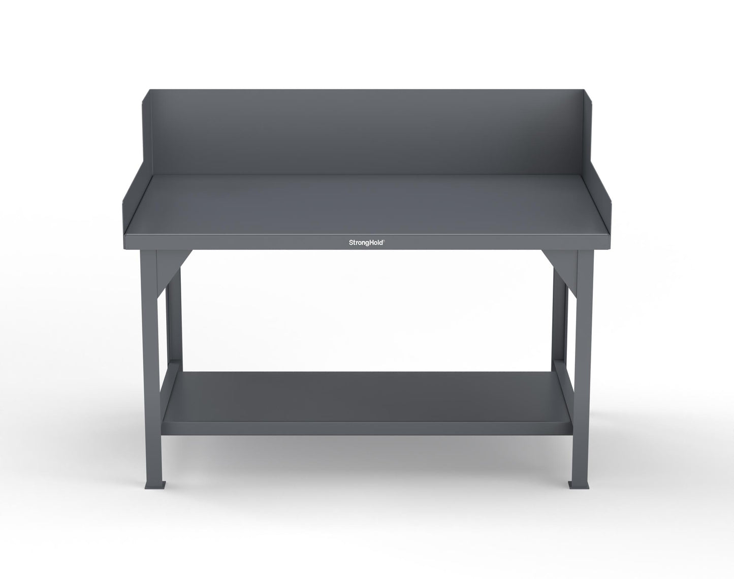 Extreme Duty 7 GA Shop Table with Side Guards, 1 Shelf - 60 In. W x 36 In. D x 46 In. H - T6036SG-7024