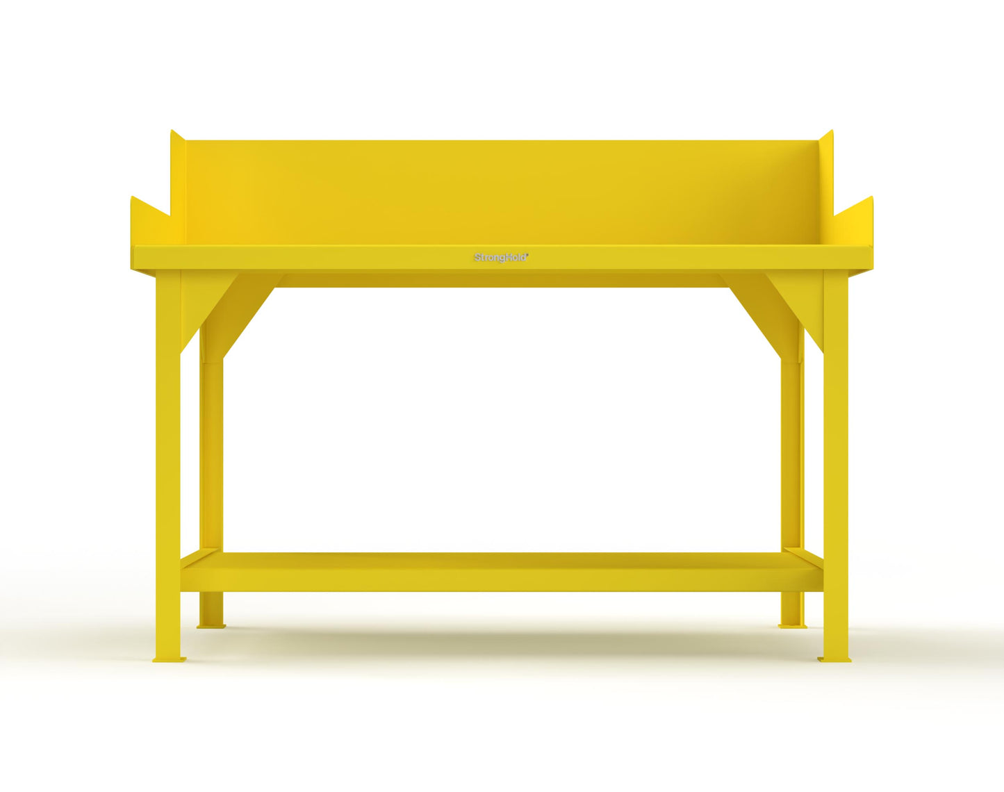 Extreme Duty 7 GA Shop Table with Side Guards, 1 Shelf - 60 In. W x 36 In. D x 46 In. H - T6036SG-1021