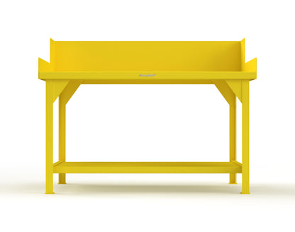 Extreme Duty 7 GA Shop Table with Side Guards, 1 Shelf - 60 In. W x 36 In. D x 46 In. H - T6036SG-1021