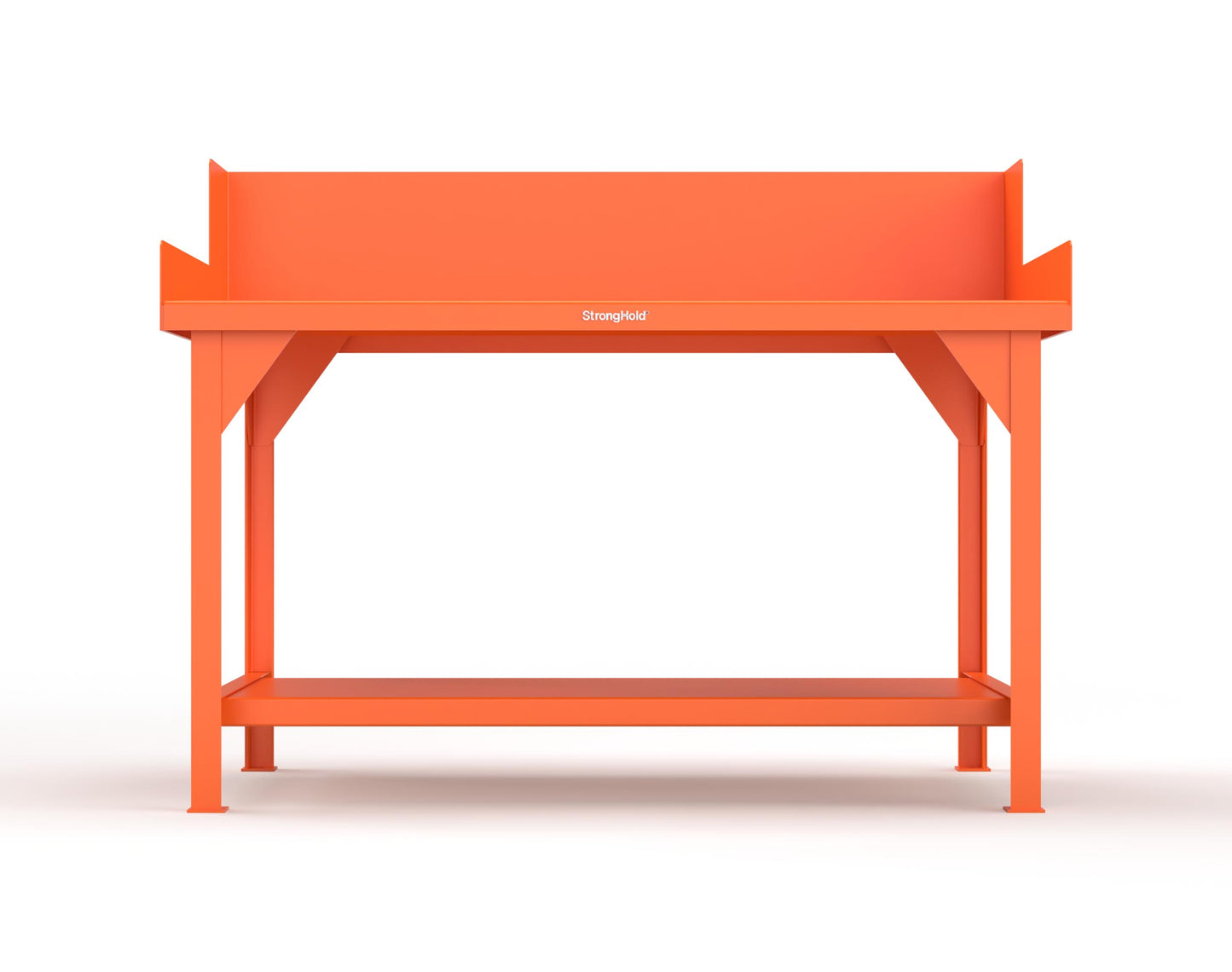 Extreme Duty 7 GA Shop Table with Side Guards, 1 Shelf - 60 In. W x 36 In. D x 46 In. H - T6036SG-2009