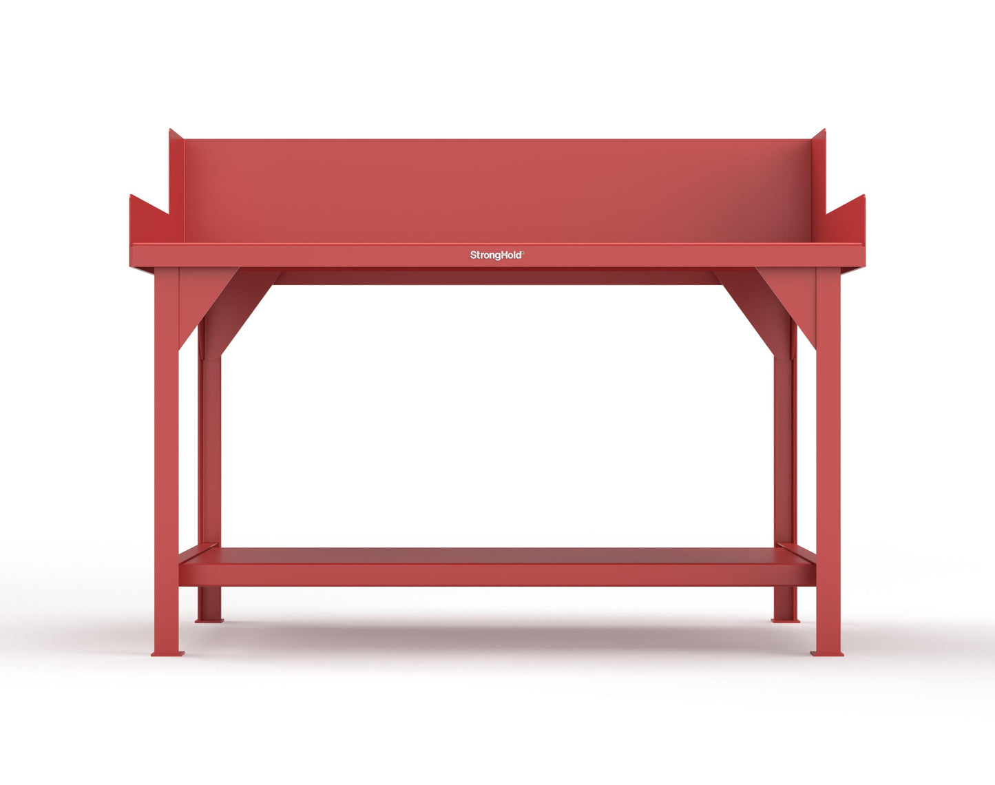 Extreme Duty 7 GA Shop Table with Side Guards, 1 Shelf - 60 In. W x 36 In. D x 46 In. H - T6036SG-3001