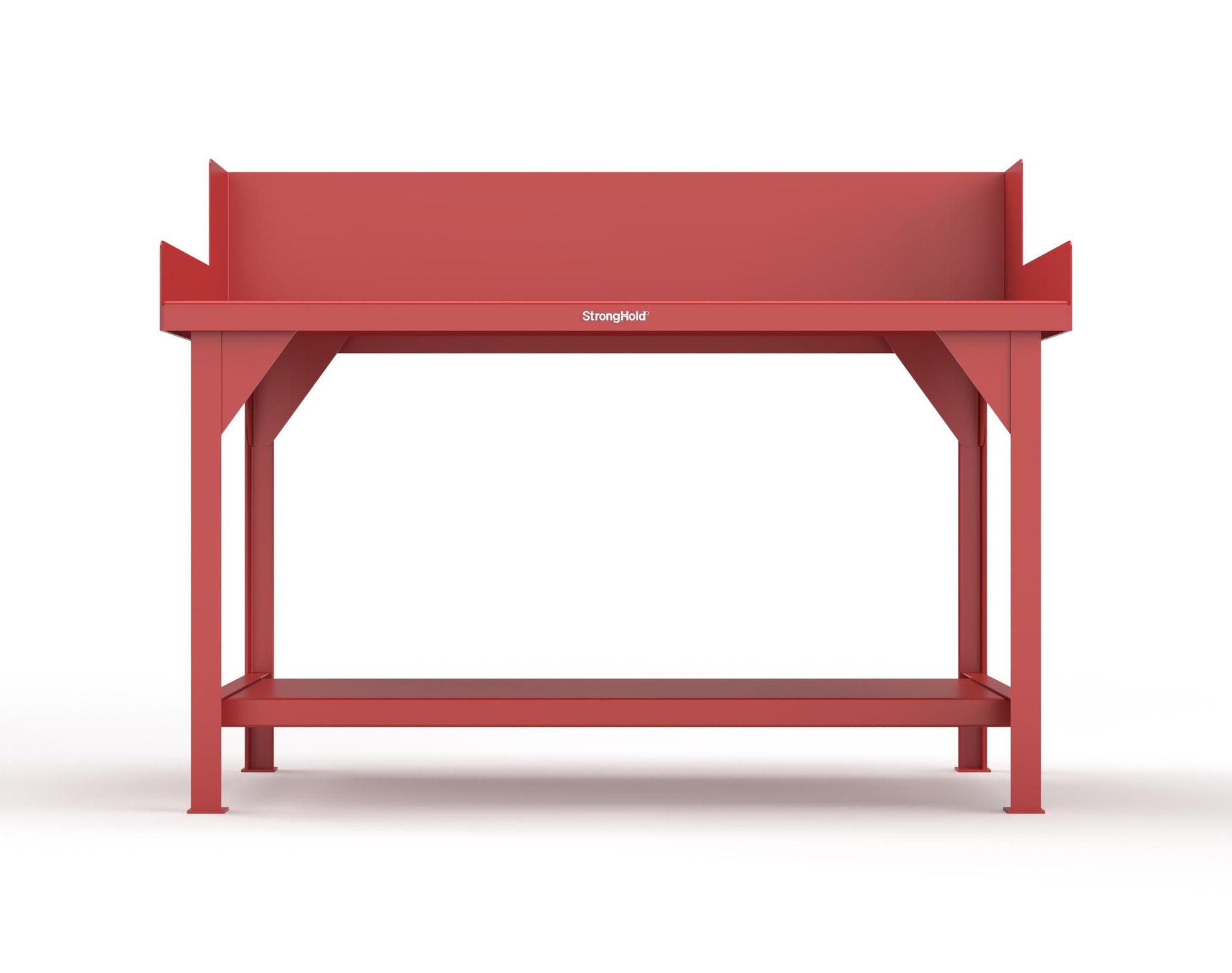 Extreme Duty 7 GA Shop Table with Side Guards, 1 Shelf - 60 In. W x 36 In. D x 46 In. H - T6036SG-3001