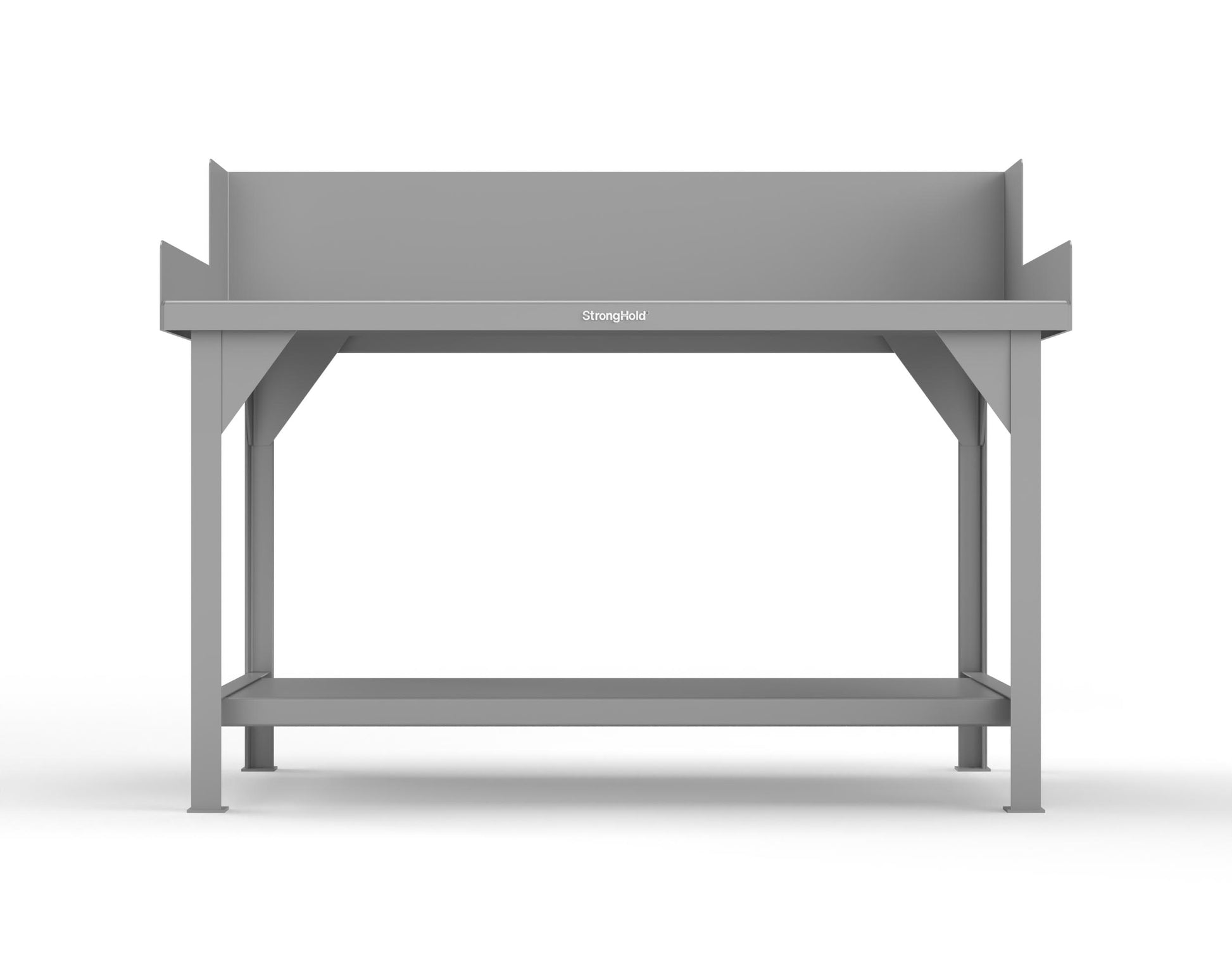 Extreme Duty 7 GA Shop Table with Side Guards, 1 Shelf - 60 In. W x 36 In. D x 46 In. H - T6036SG-7037