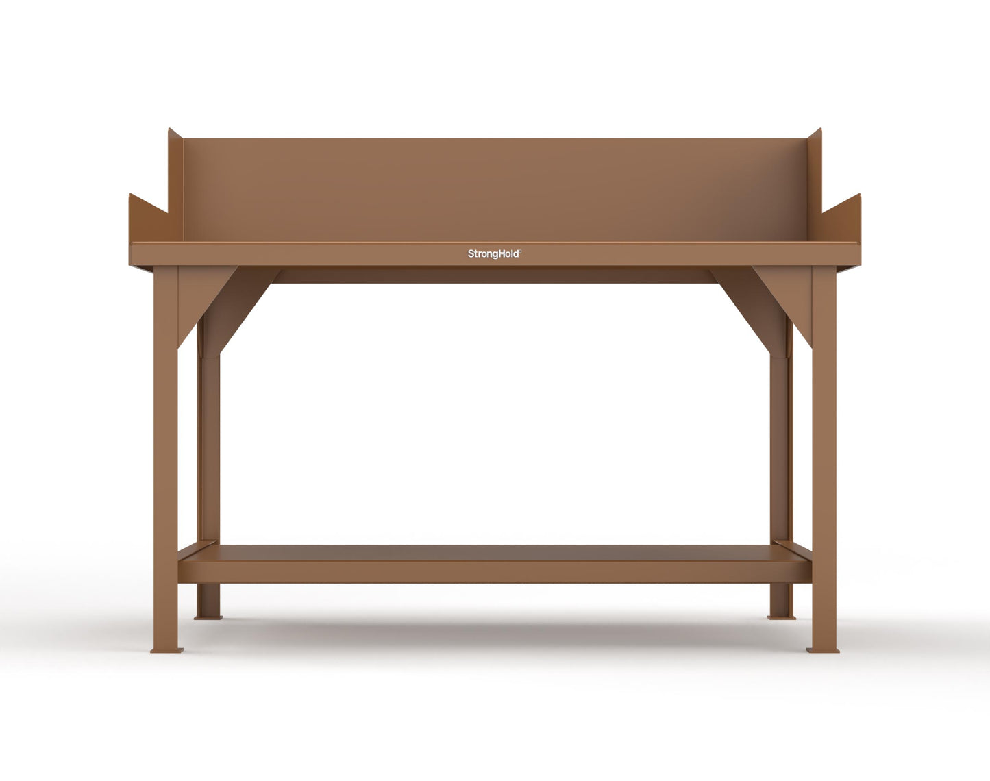 Extreme Duty 7 GA Shop Table with Side Guards, 1 Shelf - 60 In. W x 36 In. D x 46 In. H - T6036SG-8008