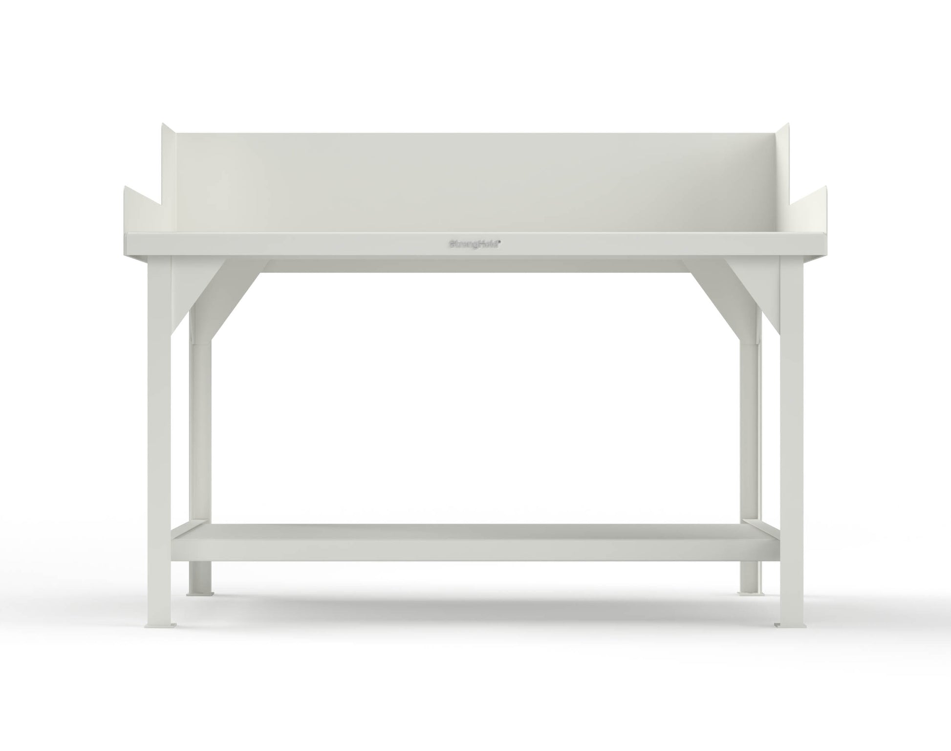 Extreme Duty 7 GA Shop Table with Side Guards, 1 Shelf - 60 In. W x 36 In. D x 46 In. H - T6036SG-9003