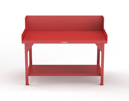 Extreme Duty 7 GA Shop Table with Side Guards, 1 Shelf - 60 In. W x 36 In. D x 46 In. H - T6036SG-3001