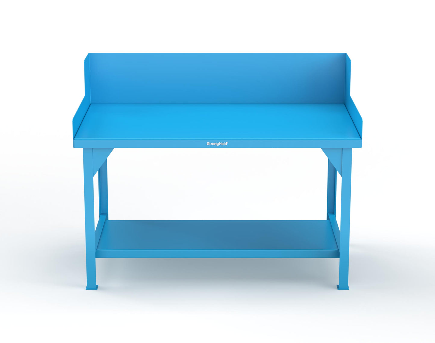 Extreme Duty 7 GA Shop Table with Side Guards, 1 Shelf - 60 In. W x 36 In. D x 46 In. H - T6036SG-5012