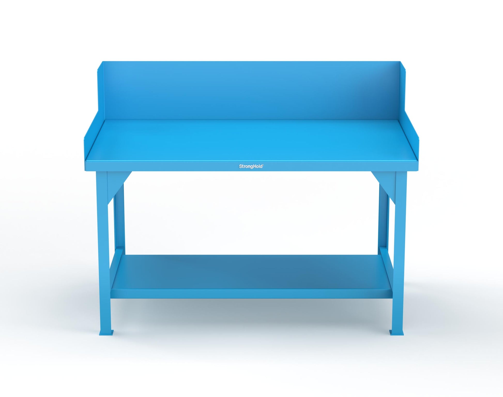 Extreme Duty 7 GA Shop Table with Side Guards, 1 Shelf - 60 In. W x 36 In. D x 46 In. H - T6036SG-5012