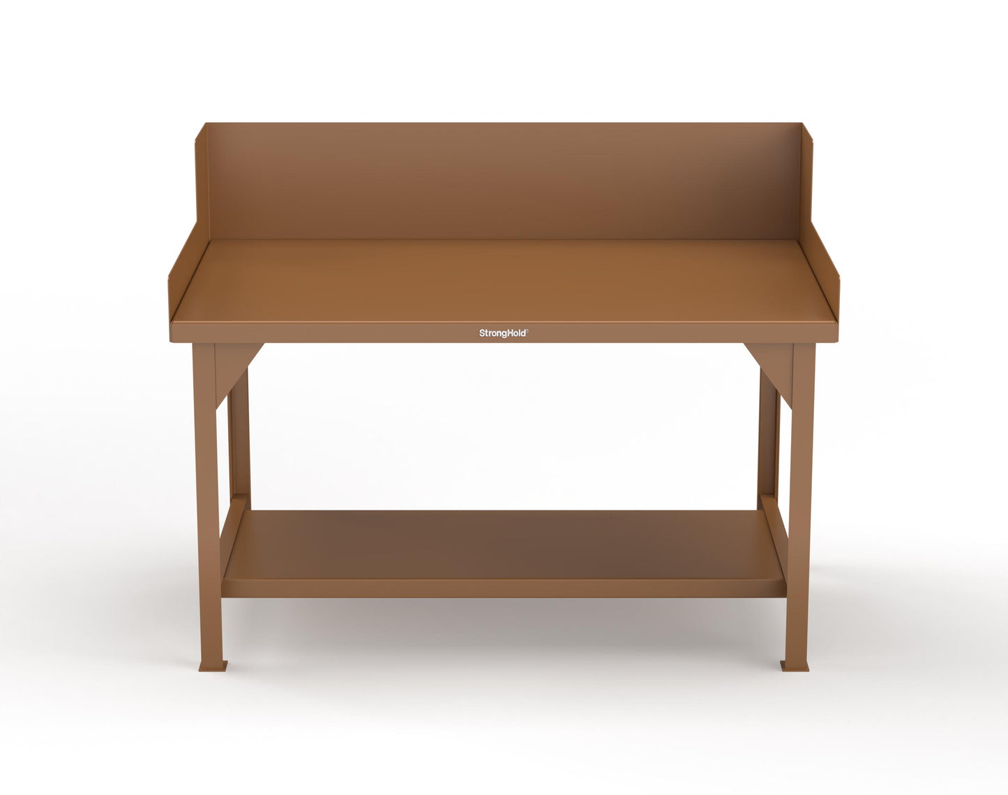 Extreme Duty 7 GA Shop Table with Side Guards, 1 Shelf - 60 In. W x 36 In. D x 46 In. H - T6036SG-8008